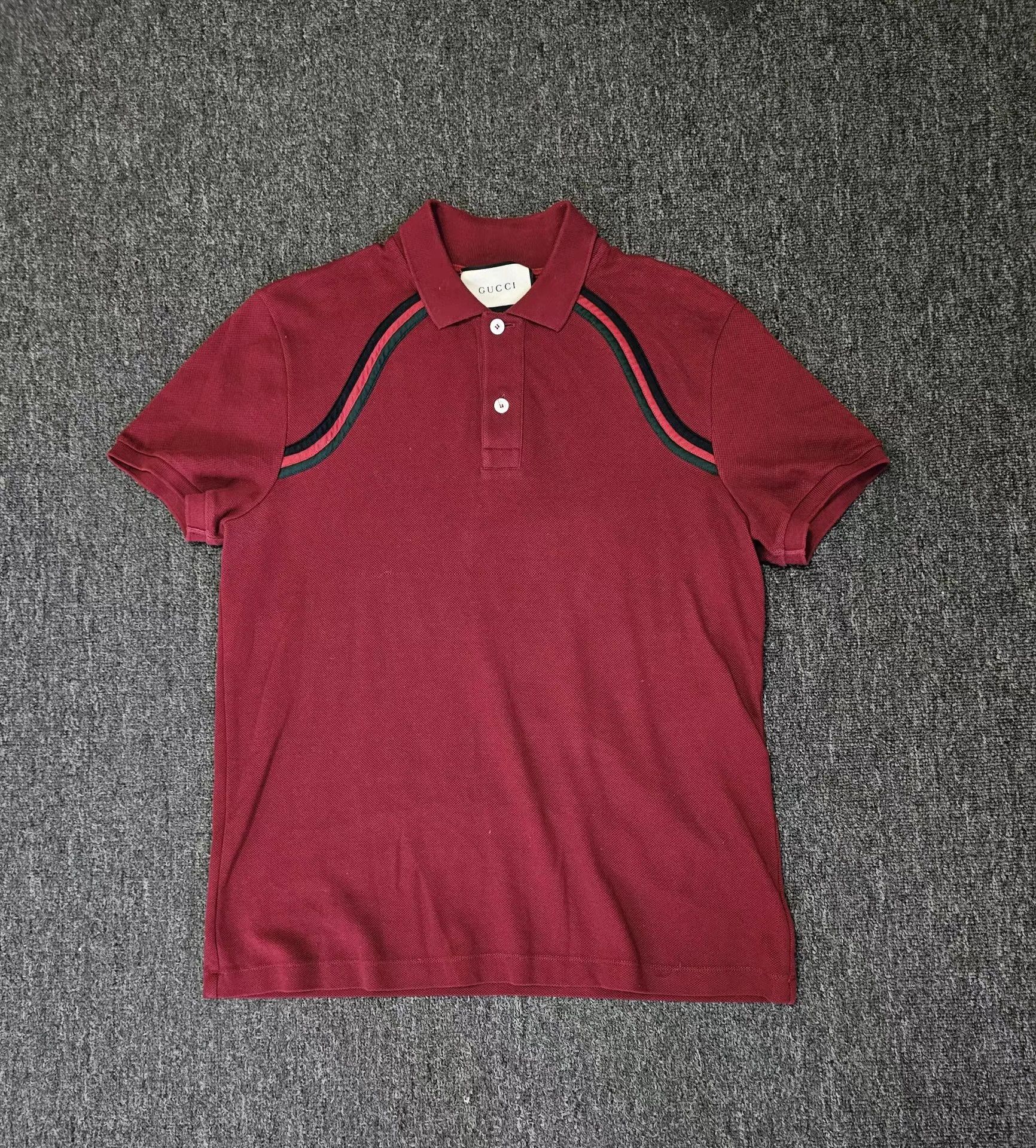 Gucci Gucci Red Short Sleeve Polo Shirt Size US M / EU 48-50 / 2 - 1 Thumbnail