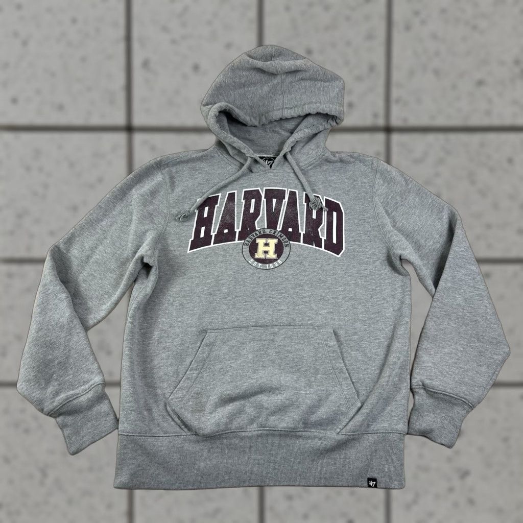 47 VINTAGE Harvard University 47 Brand Hoodie Sweatshirt Pullover Gray Size S Unisex Adults Graphic Print Hooded Sweatshirt Mens Womens Size US S / EU 44-46 / 1 - 1 Thumbnail