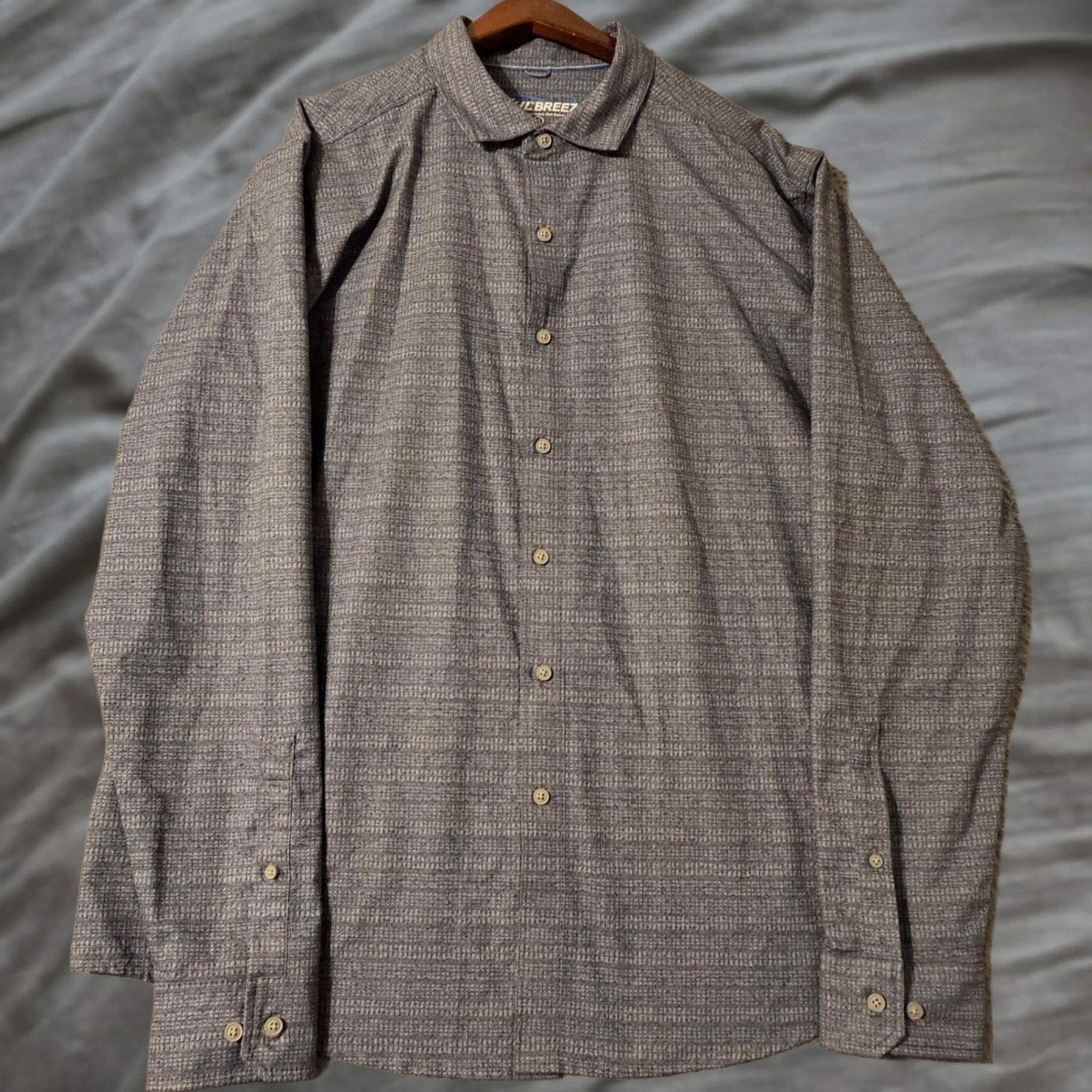 Vintage Kuhl Breeze Mens Shirt Sz XL Gray Textured Long Sleeve Button Down Cooling 7580 Size US XL / EU 56 / 4 - 1 Thumbnail