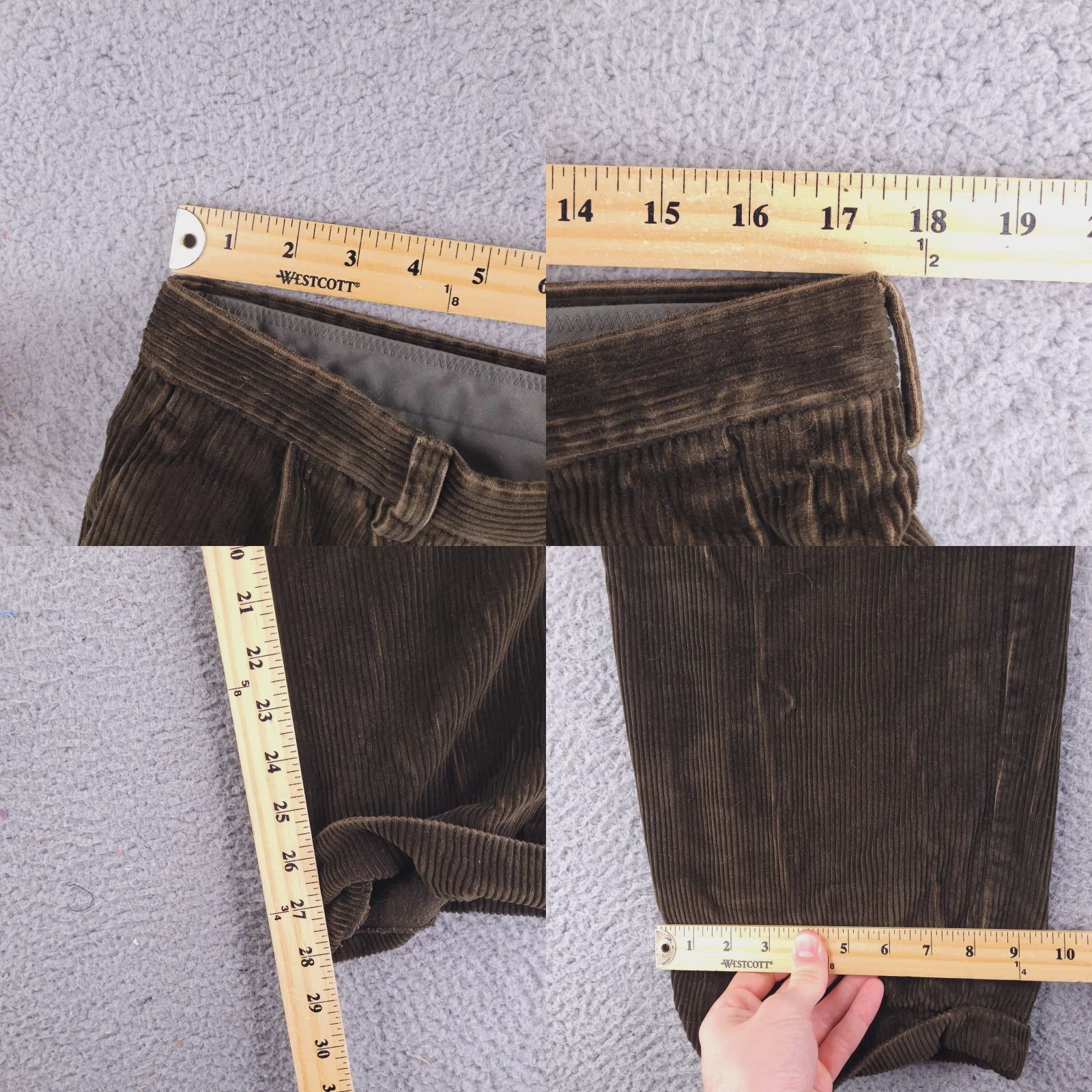Nautica Nautica Pants Mens 35x27 Brown Corduroy Rigger Relaxed Fit Crop Cropped Skate 35 Waist 27 Inseam Size US 35 - 8 Thumbnail