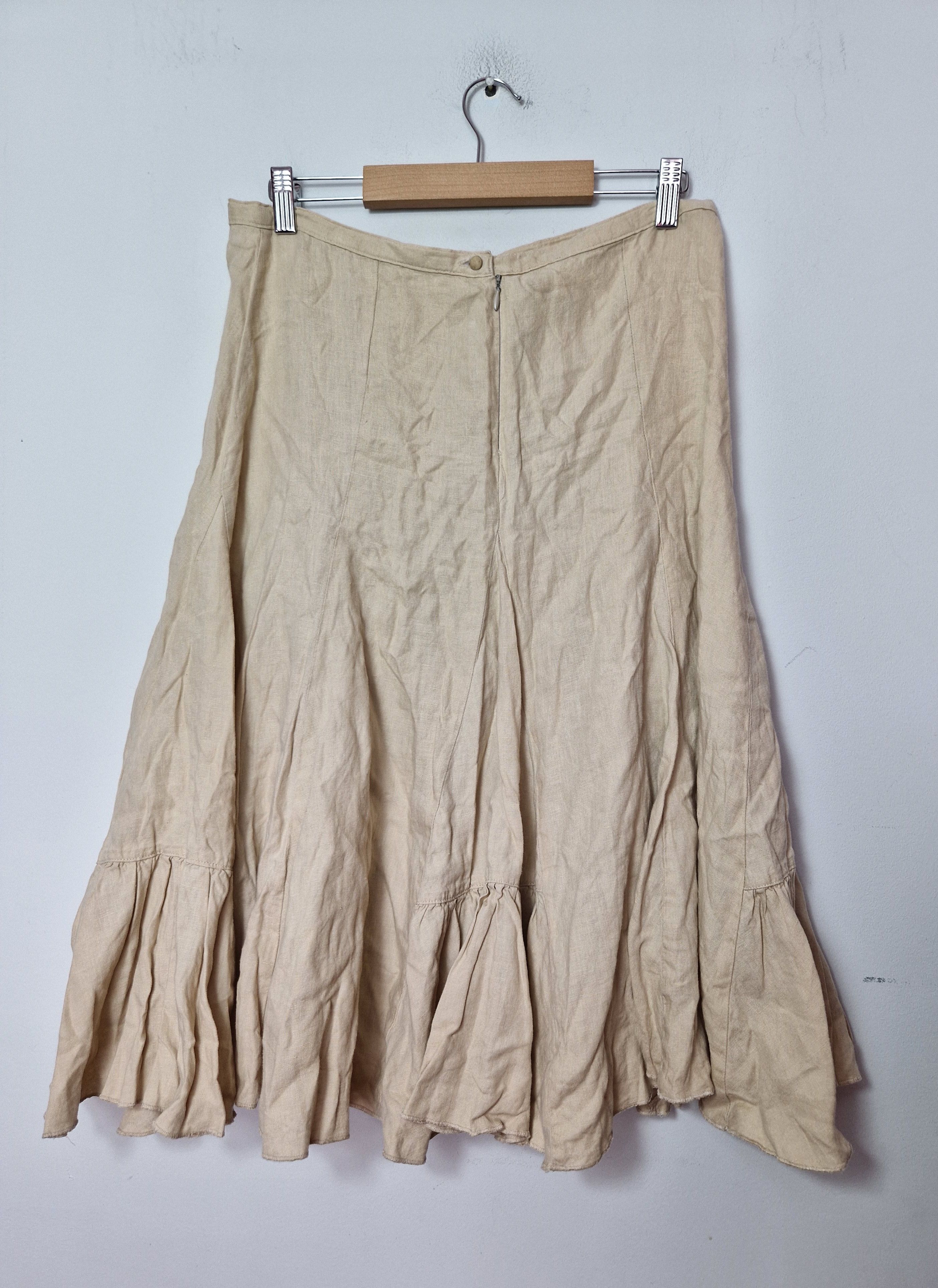 Vintage vintage amazing flared linen skirt avant garde japanese Size 28" / US 6 / IT 42 - 9 Thumbnail