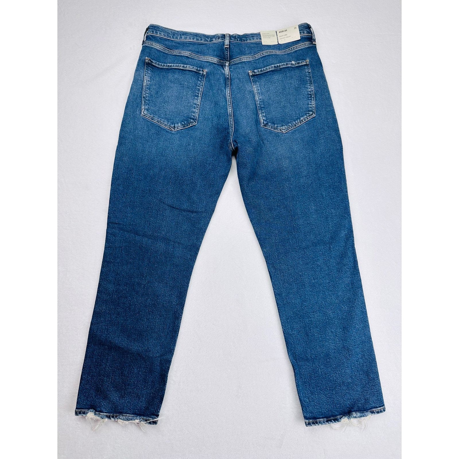 Agolde Agolde Women’s 34 (37x27) Riley Long High Rise Jeans Size 37" - 2 Thumbnail