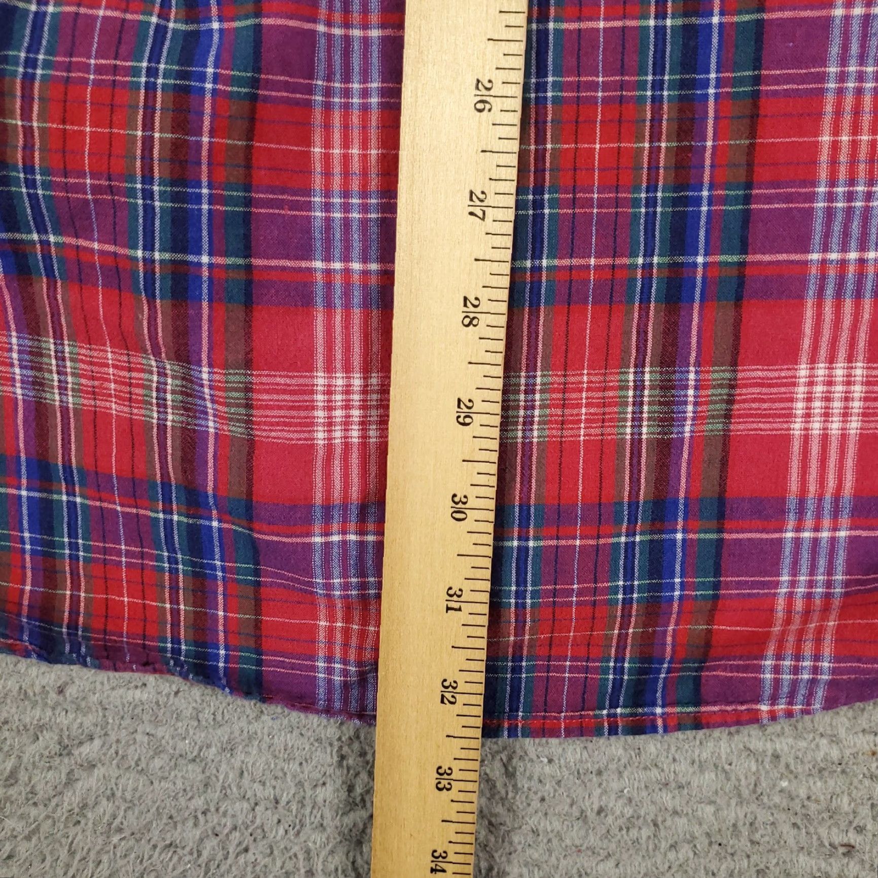 Ralph Lauren Ralph Lauren Shirt Mens Large Red Blue Plaid Button-Up Short Sleeve Cotton Casual Modern Size US L / EU 52-54 / 3 - 5 Thumbnail