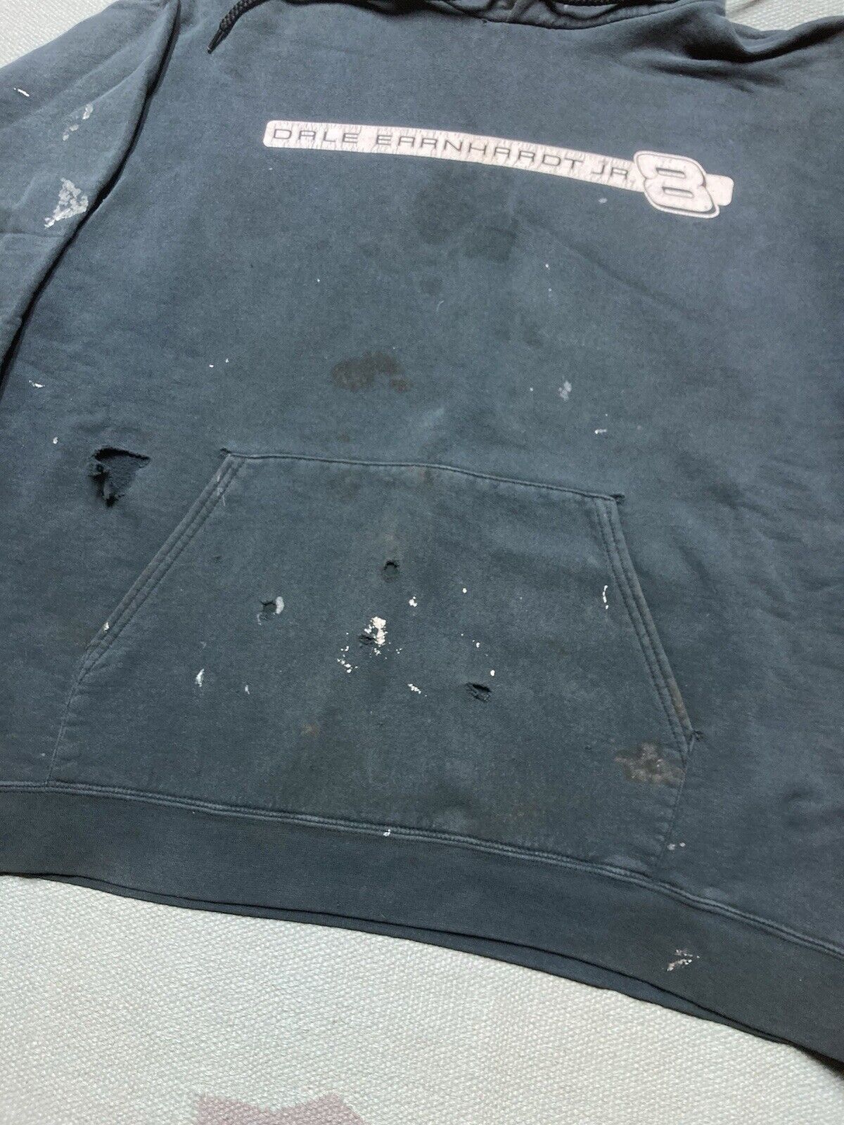 NASCAR × Vintage VTG Dale Earnhardt Jr hoodie faded black distressed nascar L Size US L / EU 52-54 / 3 - 4 Thumbnail