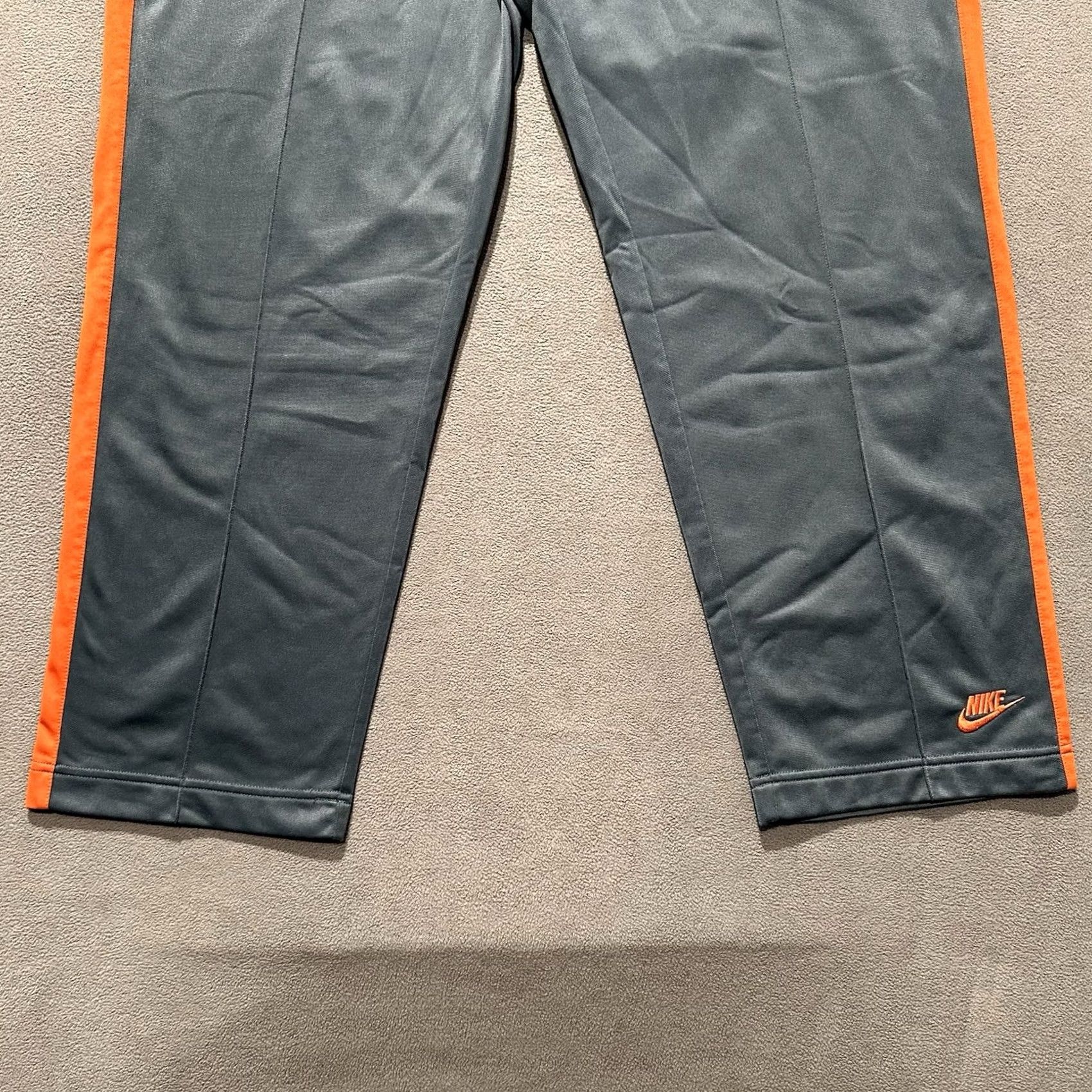 Nike VINTAGE Nike Track Pants Mens Large Gray Polyester Straight Relaxed Fit Swoosh Air Force Falcons Football Size US 33 - 5 Thumbnail