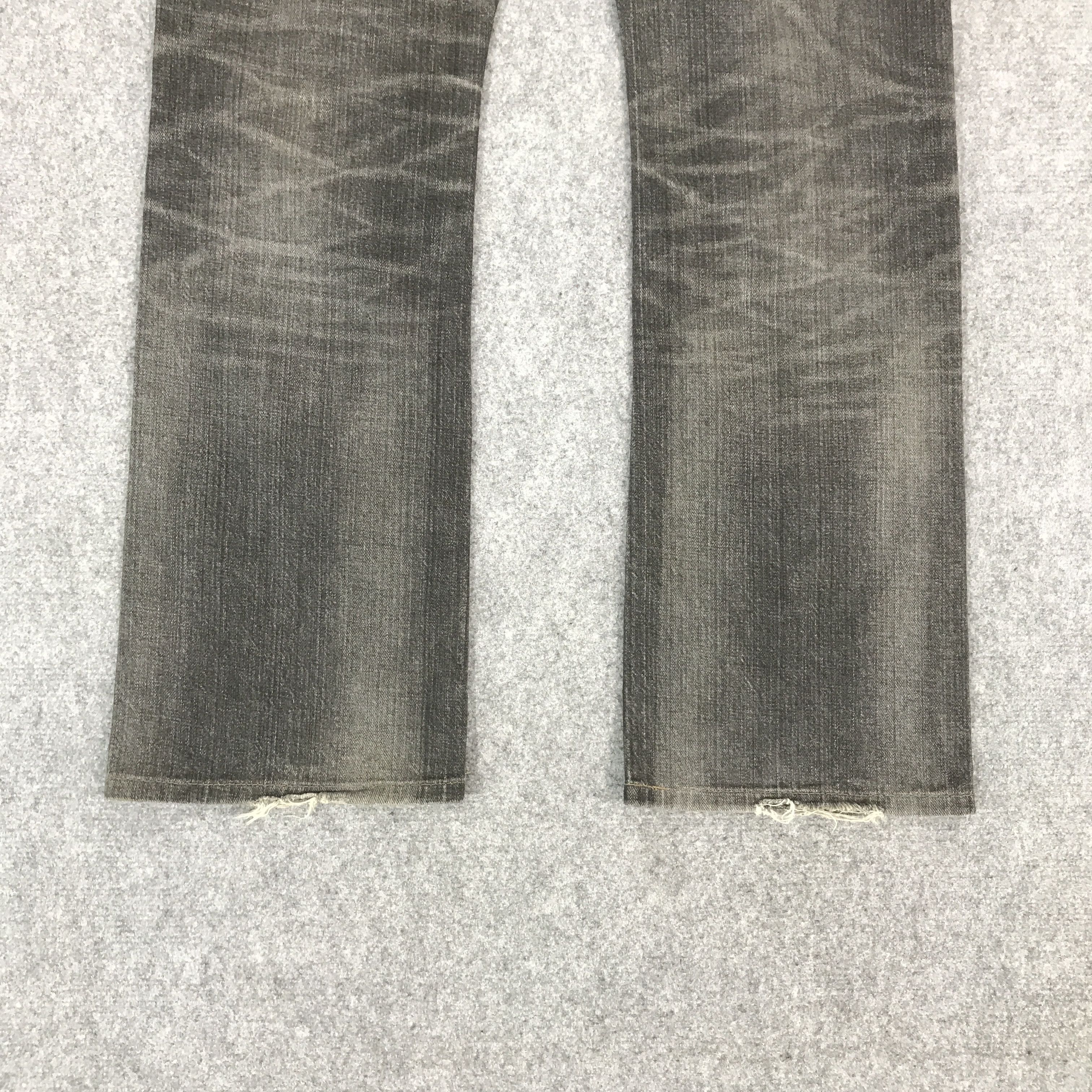 Japanese Brand EDWIN DISTRESSED BLACK DENIM PANTS Size US 28 / EU 44 - 6 Thumbnail