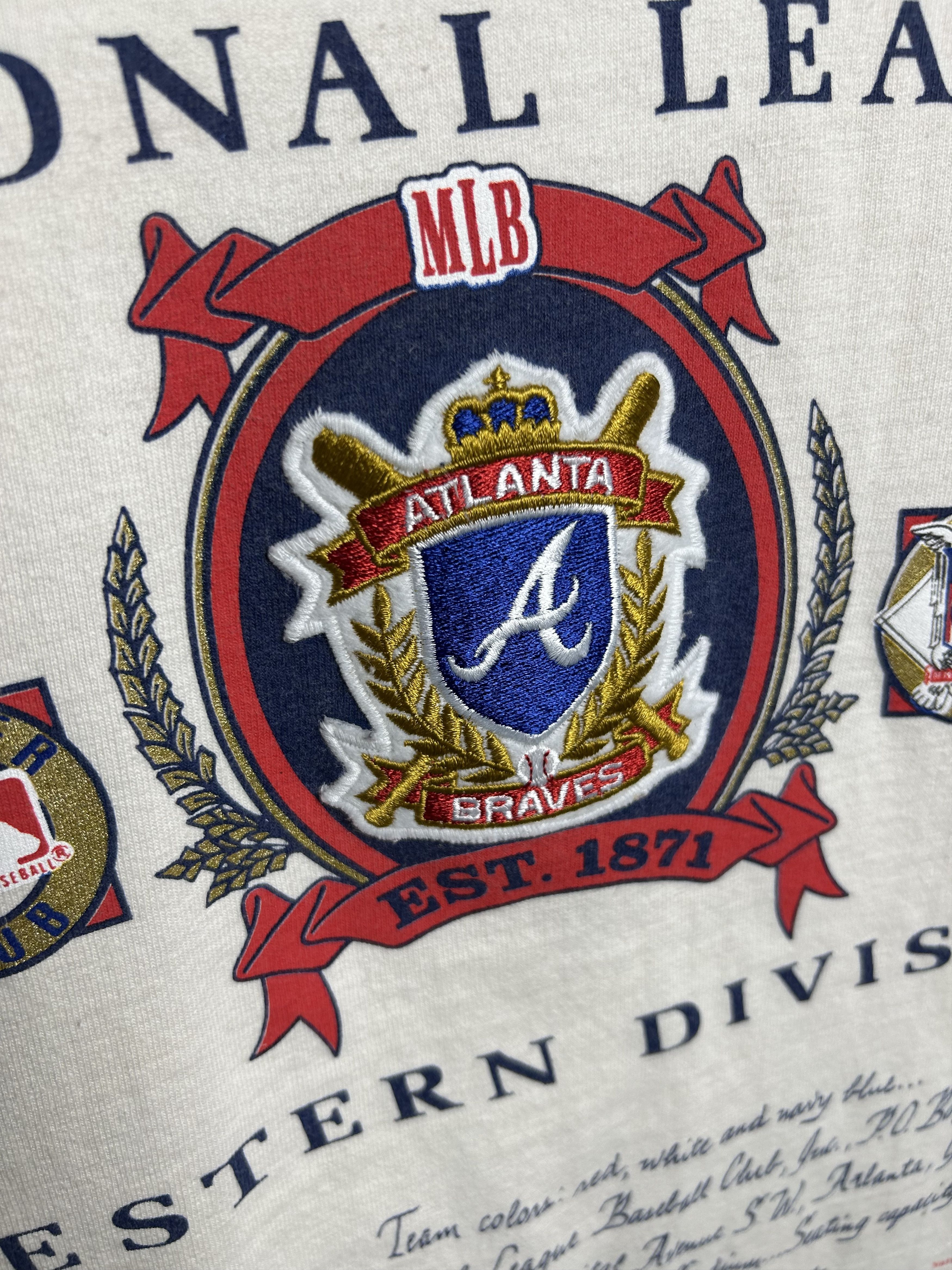 MLB Vintage 1991 Atlanta Braves MLB Nutmeg Playoffs T-shirt Size US L / EU 52-54 / 3 - 9 Thumbnail