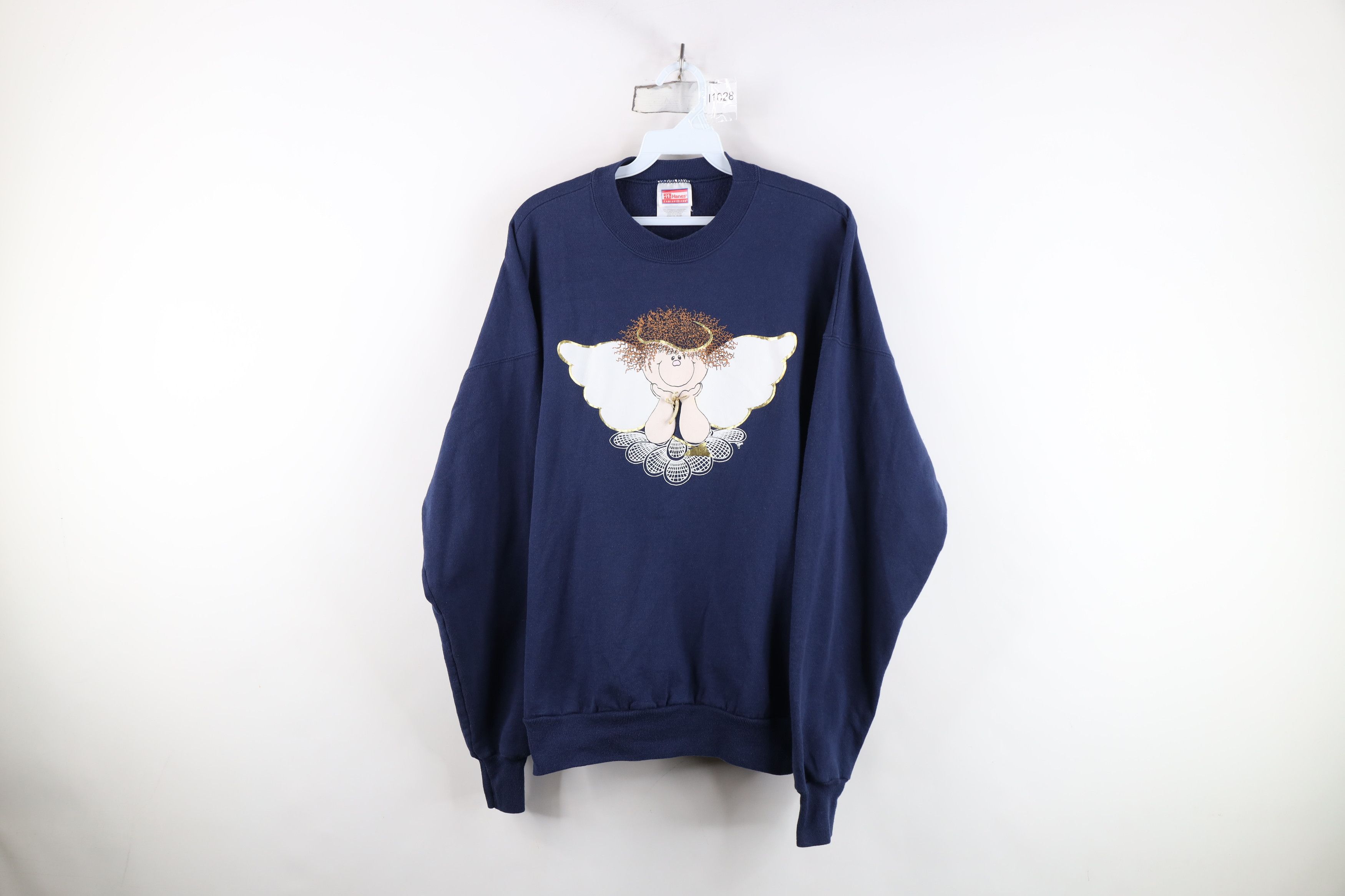 Vintage Vintage 90s Streetwear Butt Double Sided Sweatshirt Blue Size XL / US 12-14 / IT 48-50 - 1 Thumbnail