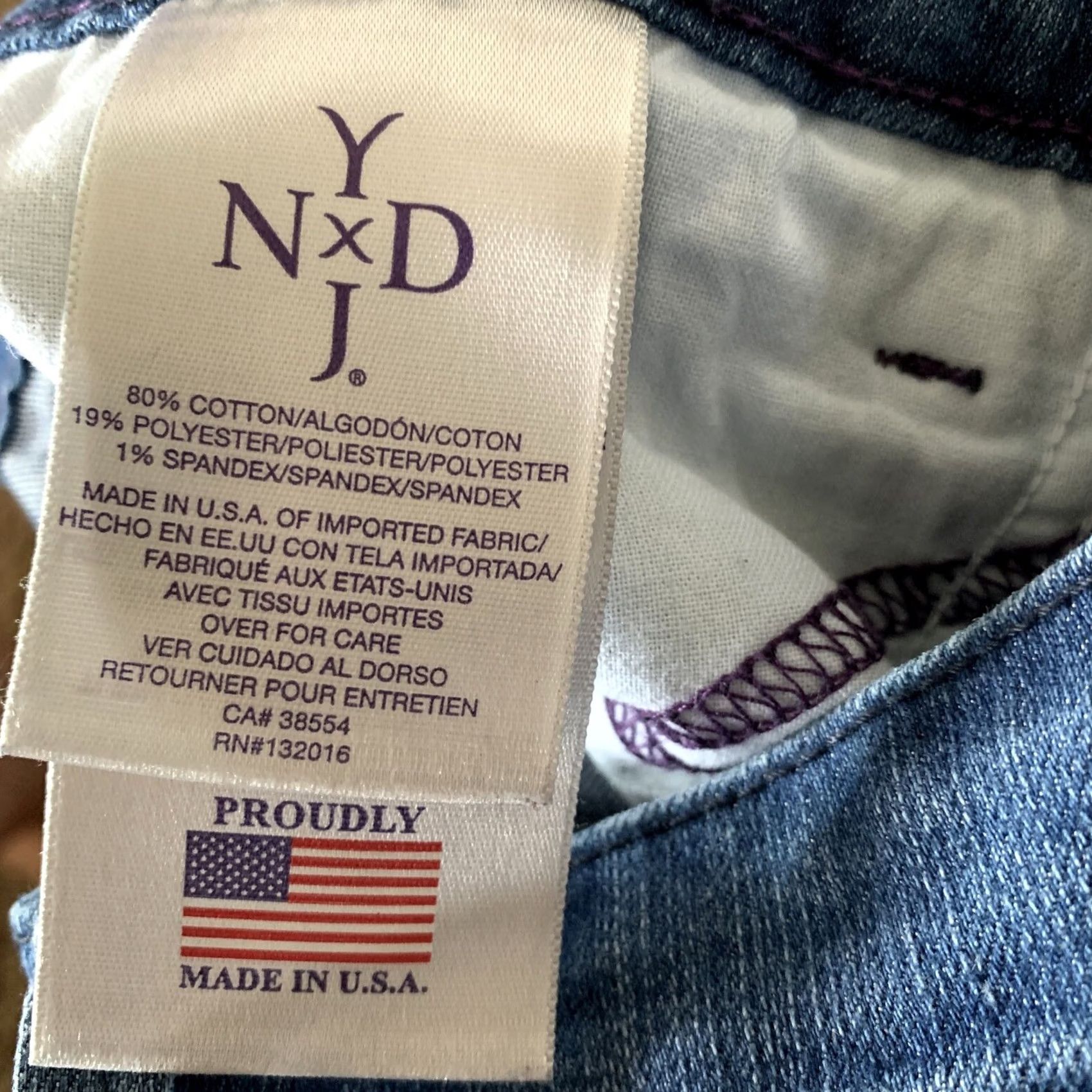 NYDJ NYDJ Women Jeans Size 4 Dark Wash Skinny Leg Blue Denim Made In USA stretch Size 27" / US 4 / IT 40 - 7 Thumbnail