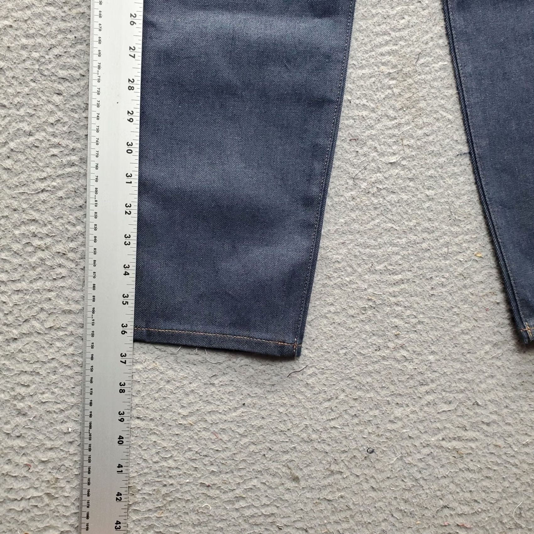 Express Express Womens Jeans 00R Blue Super High Rise Straight Cinch Buckles 5-Pocket Denim Jeans Size 24" / US 00 / IT 34 - 3 Thumbnail