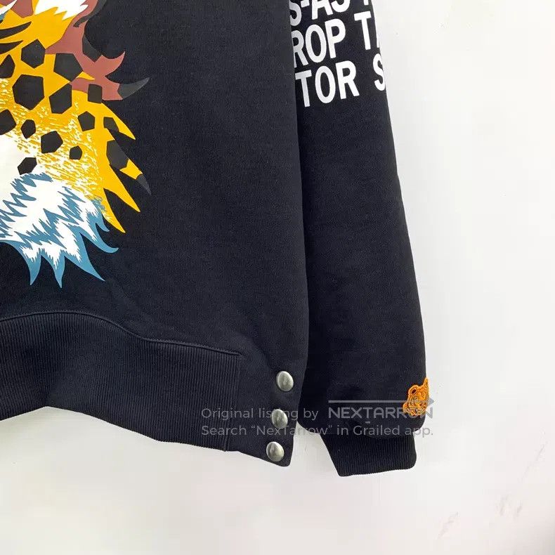 Kenzo Kenzo Black Leopard Lettering Printed Cotton High Neck Lon Size US M / EU 48-50 / 2 - 4 Thumbnail