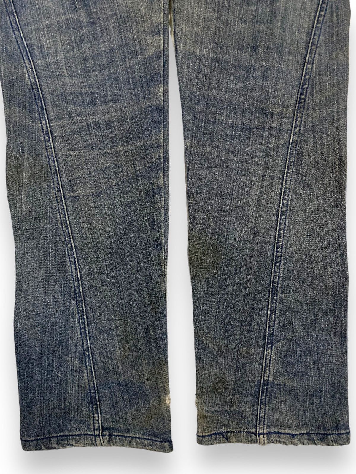 Seditionaries Vintage Japanese Brand Twisted Leg Distressed Grunge Jeans Size US 32 / EU 48 - 17 Thumbnail