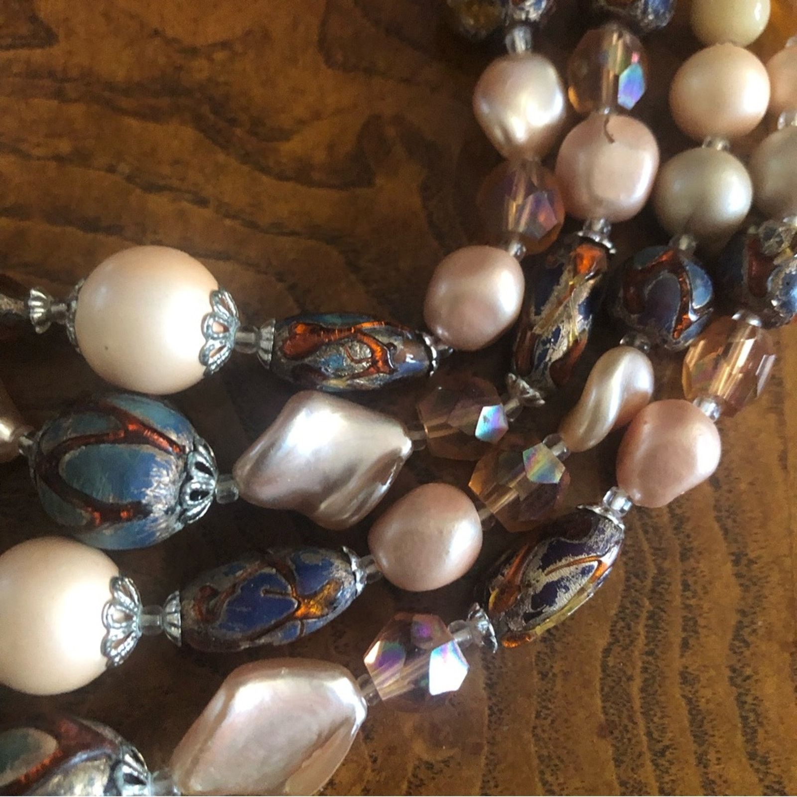 Vintage Vintage quad strand lava mixed bead choker necklace Size ONE SIZE - 7 Thumbnail
