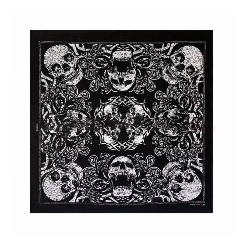 Vintage Skull Print Bandana Size ONE SIZE - 1 Thumbnail
