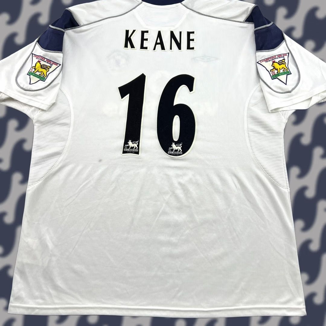 Umbro Manchester United Umbro Jersey Mens XL Away Football Roy Keane 2000 2001 White T-Shirt Size US XL / EU 56 / 4 - 1 Thumbnail
