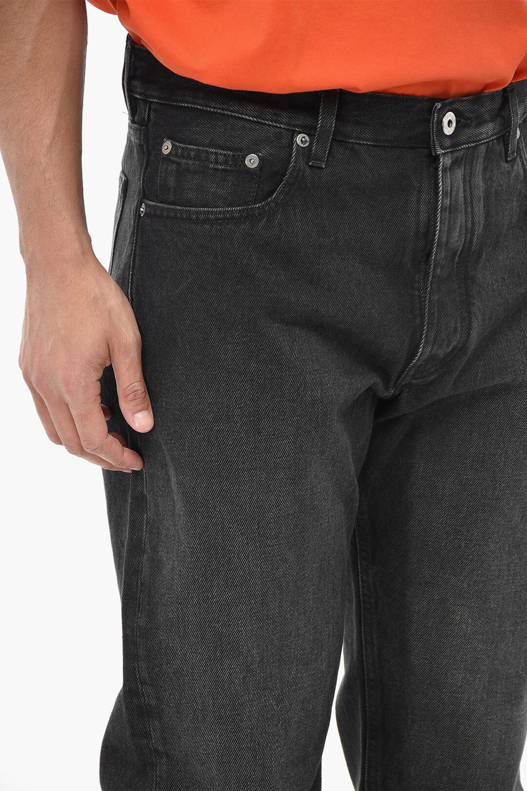 Off-White og1mm0526 Cotton Regular Fit Jeans in Black Size US 33 - 3 Thumbnail