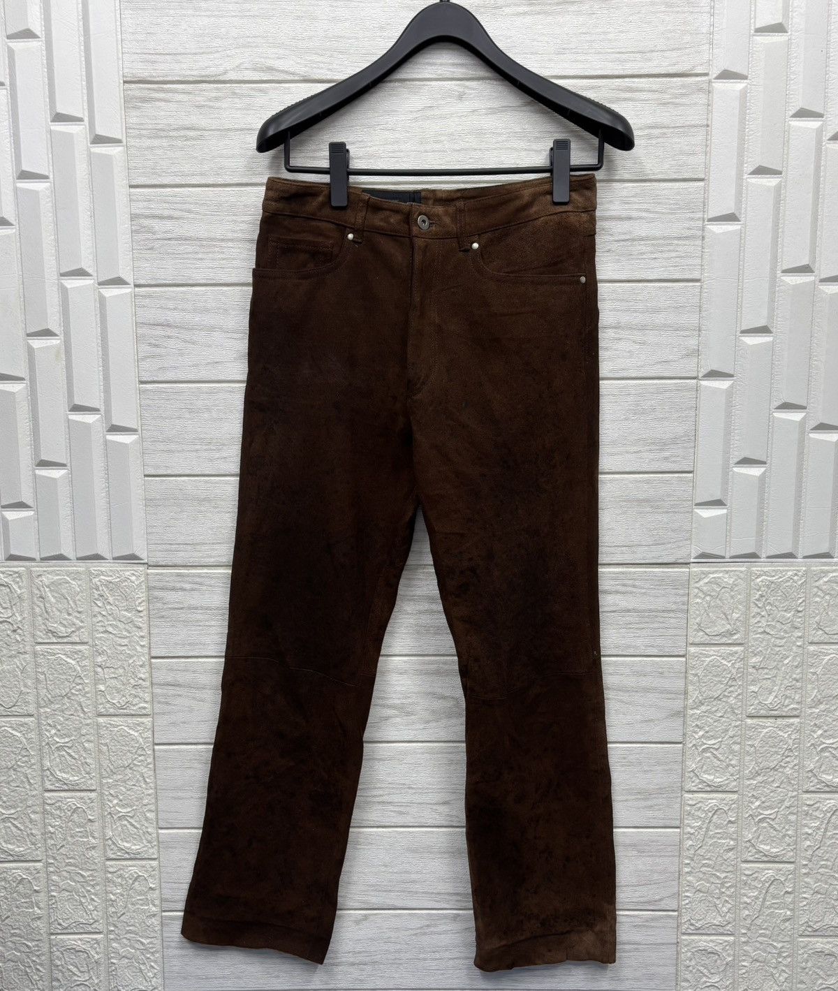 Genuine Leather Vintage Monsieur Nicole Cowhide Leather Pants Cowboy Size US 30 / EU 46 - 10 Thumbnail