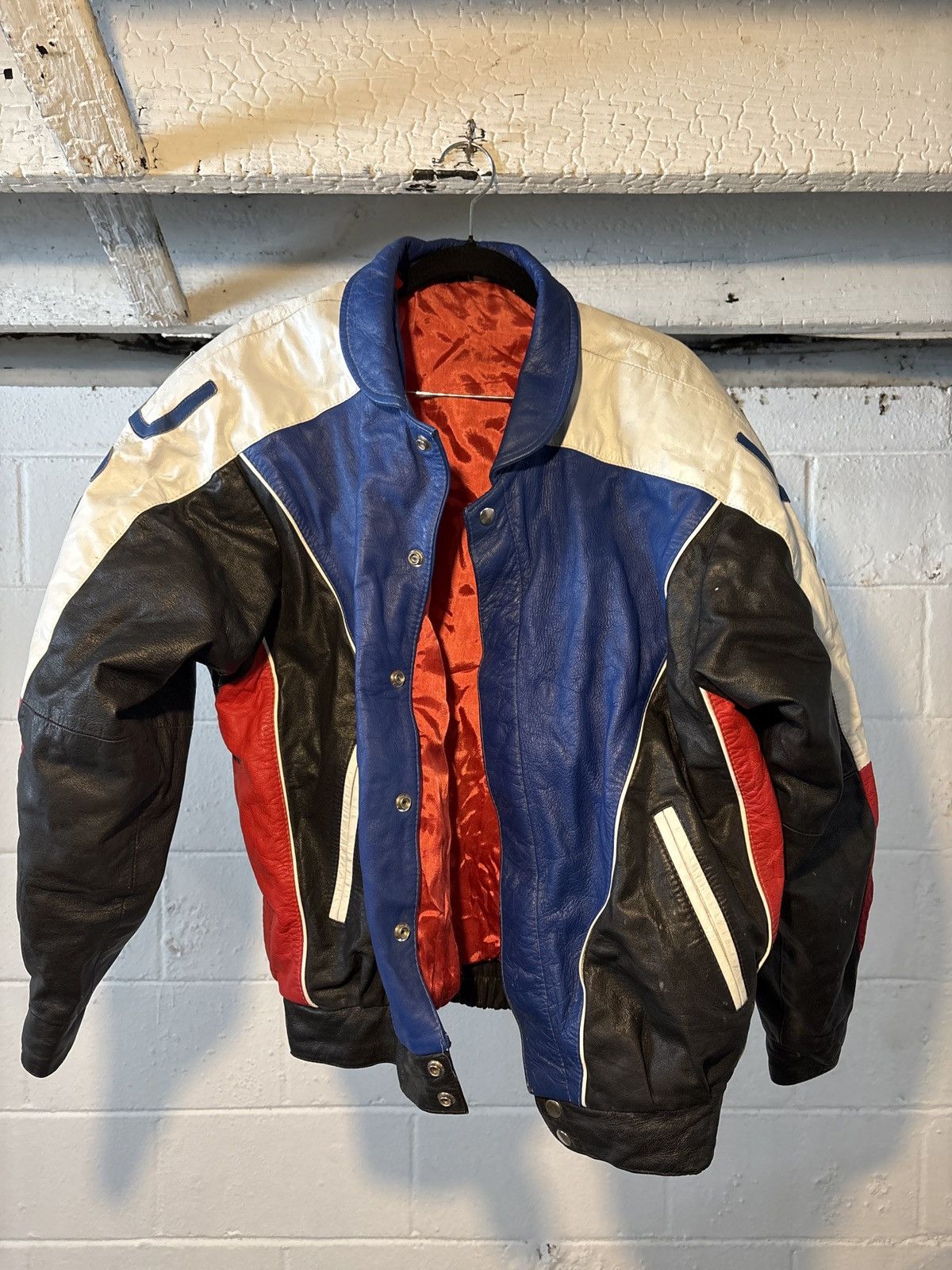 Vintage USA FLAG leather jacket Size US L / EU 52-54 / 3 - 3 Thumbnail