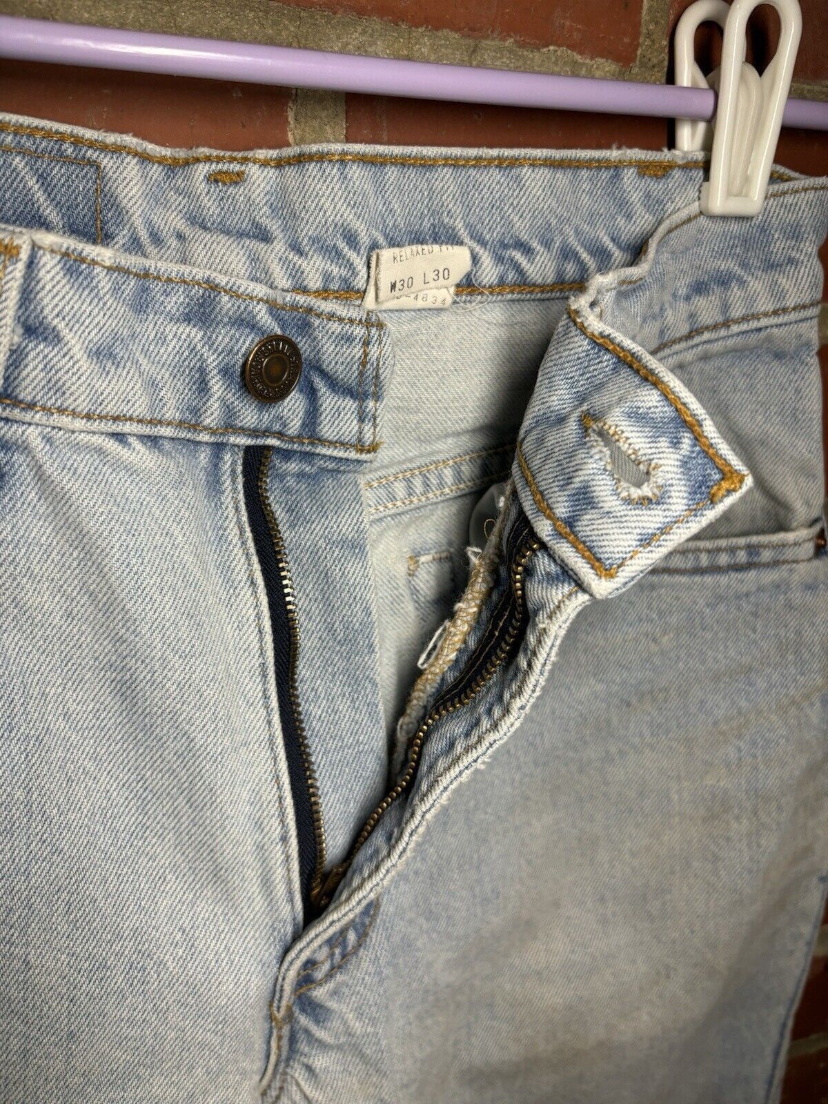 Levi's Vintage 90s Levis W30 L30 Stained 550 Relaxed Fit Red Tab Size US 30 / EU 46 - 4 Thumbnail