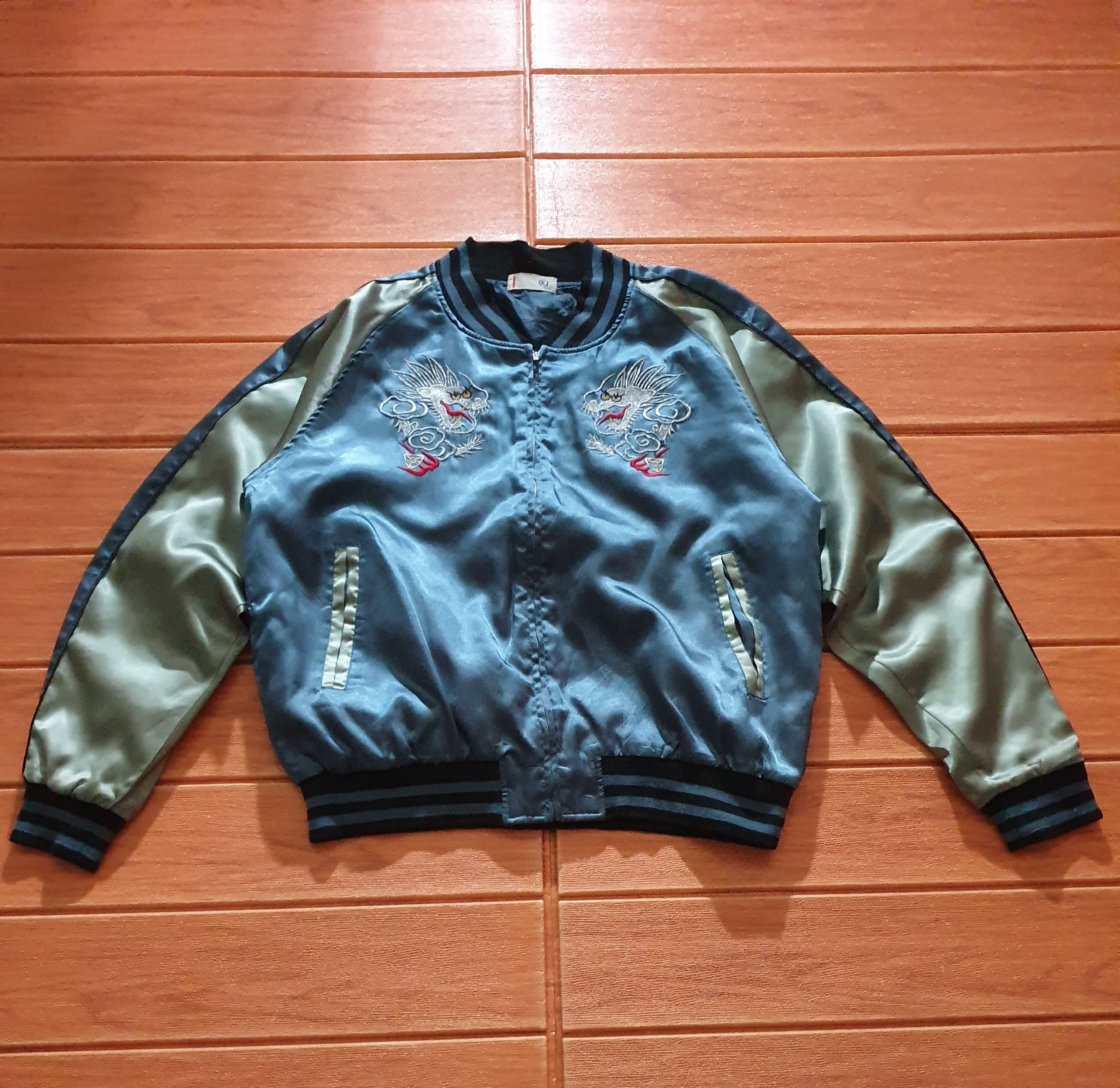Japanese Brand 💥Double dragon embroidery Sukajan Jacket Size US M / EU 48-50 / 2 - 5 Thumbnail
