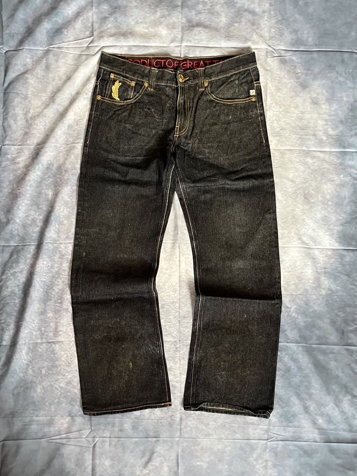 Other Cavi Raw Denim Jeans – Embroidered Pockets Y2K Streetwea Size US 33 - 3 Thumbnail