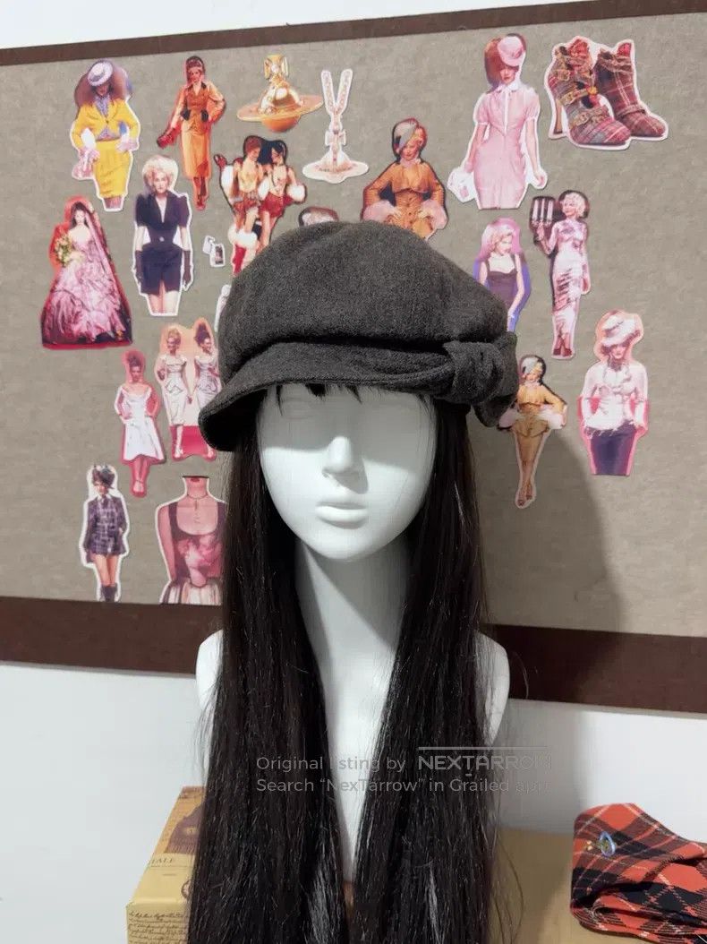 Vivienne Westwood Vivienne Westwood Grayish Brown Bow Hat Size ONE SIZE - 7 Thumbnail