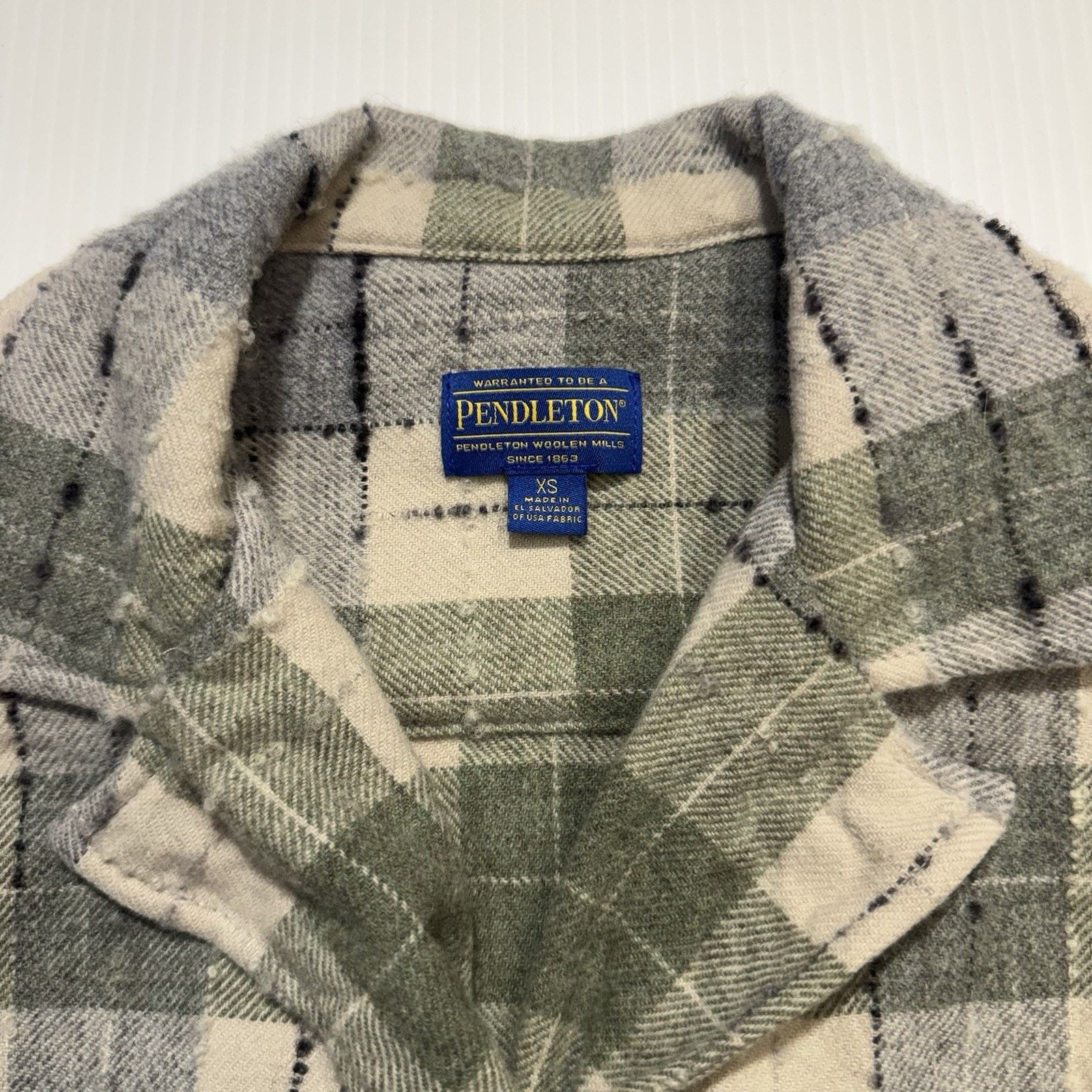 Pendleton VTG 90s PENDLETON 100% Wool Plaid Lightweight Shirt Blazer Size XS / US 0-2 / IT 36-38 - 2 Thumbnail