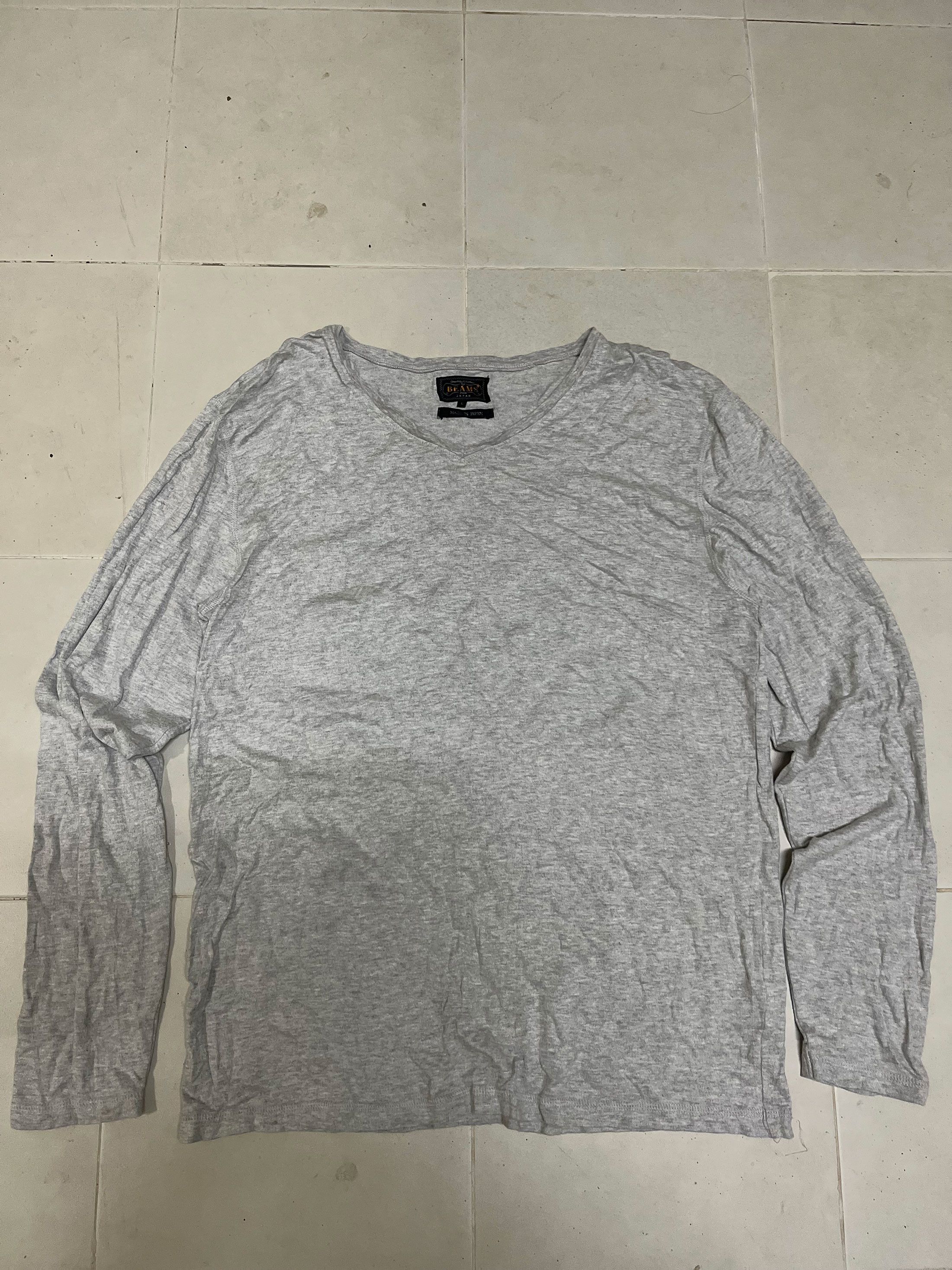 Beams Plus × Designer × Japanese Brand Beams Plus Japan V Neck Long Sleeve Plain Size US L / EU 52-54 / 3 - 1 Thumbnail