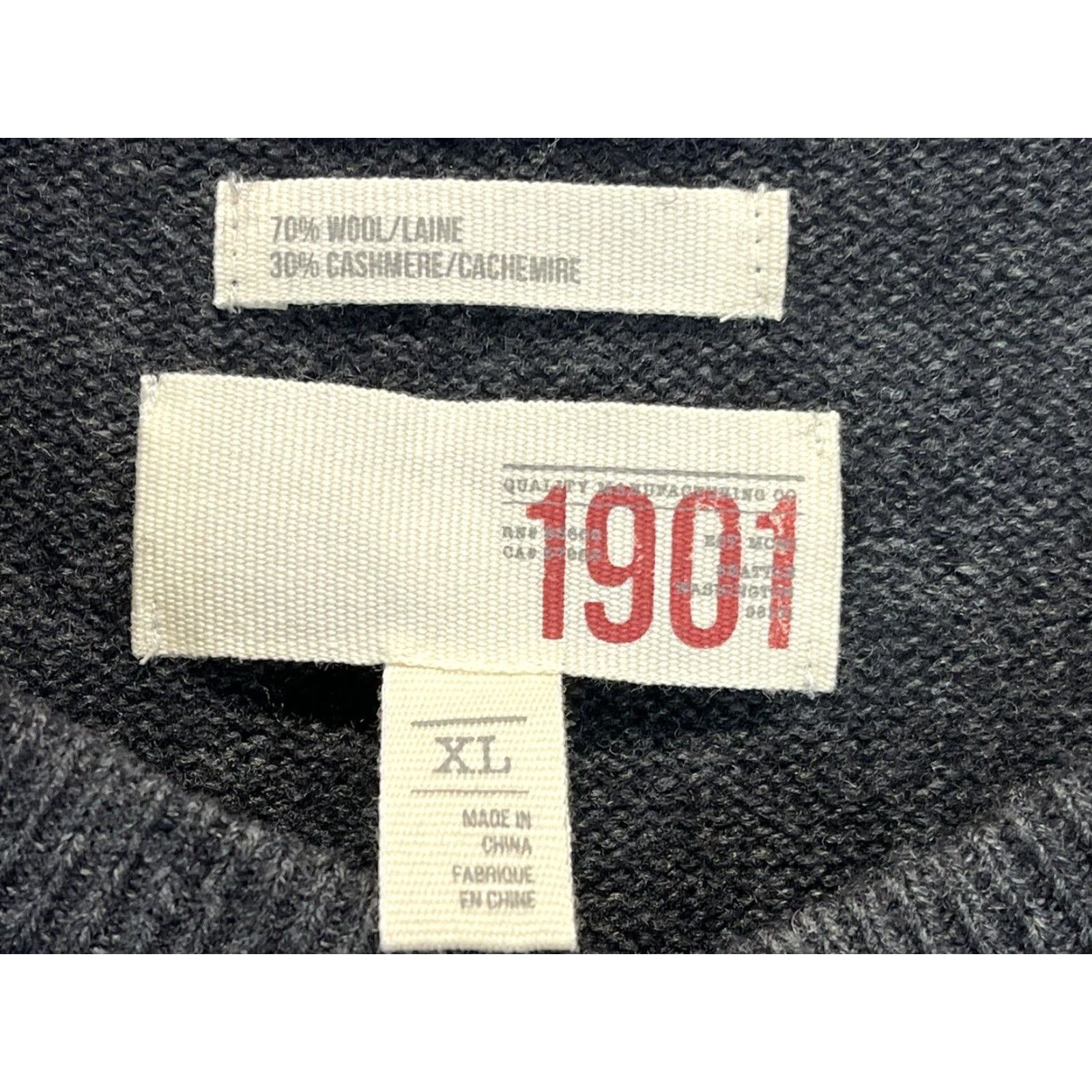 Nordstrom 1901 Mens Cashmere Blend V-Neck Sweater Gray XL Lightweight Pullover Size US XL / EU 56 / 4 - 4 Thumbnail