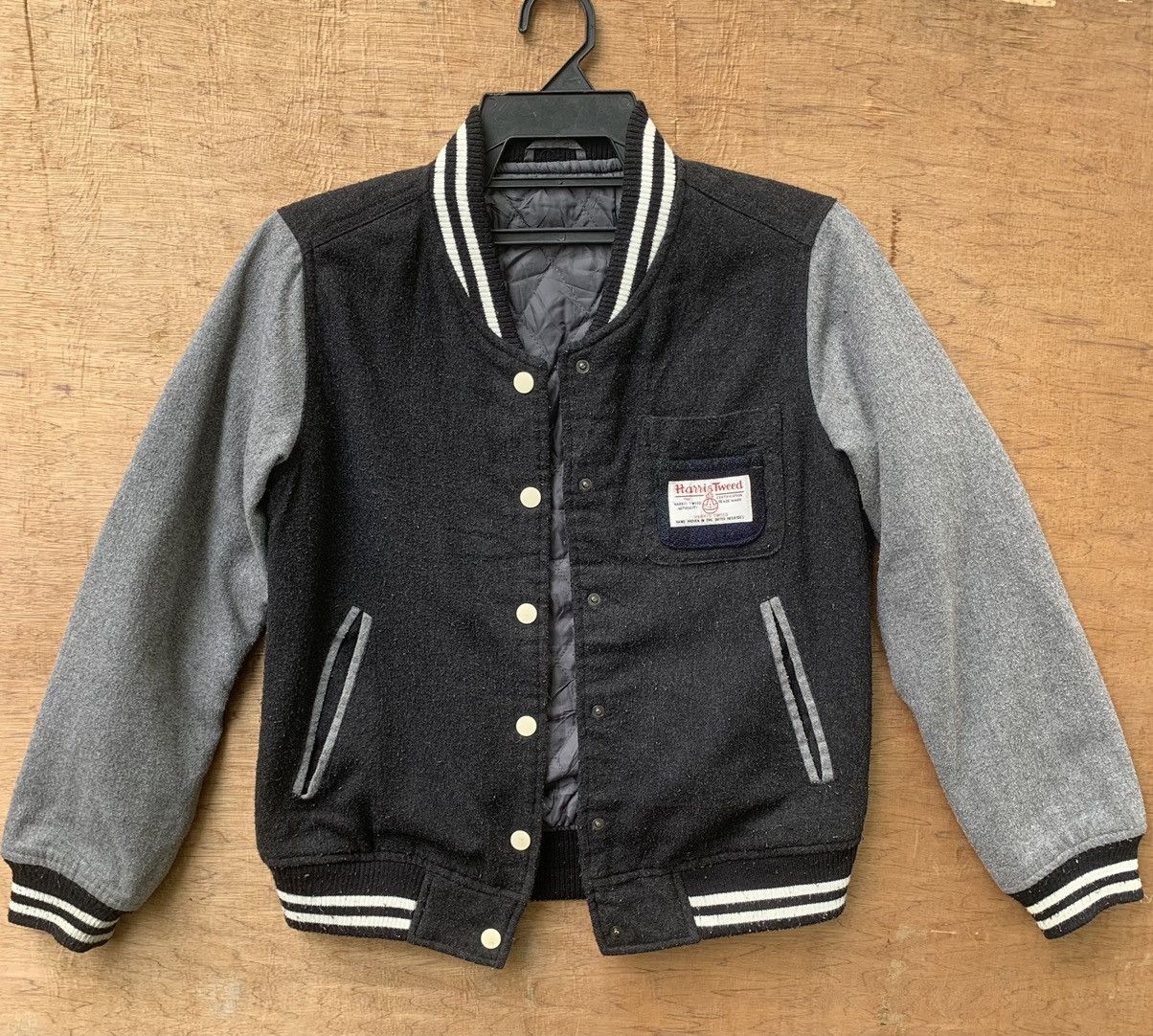 Harris Tweed Rare.. Harris Tweed Varsity Jacket Size US M / EU 48-50 / 2 - 12 Thumbnail