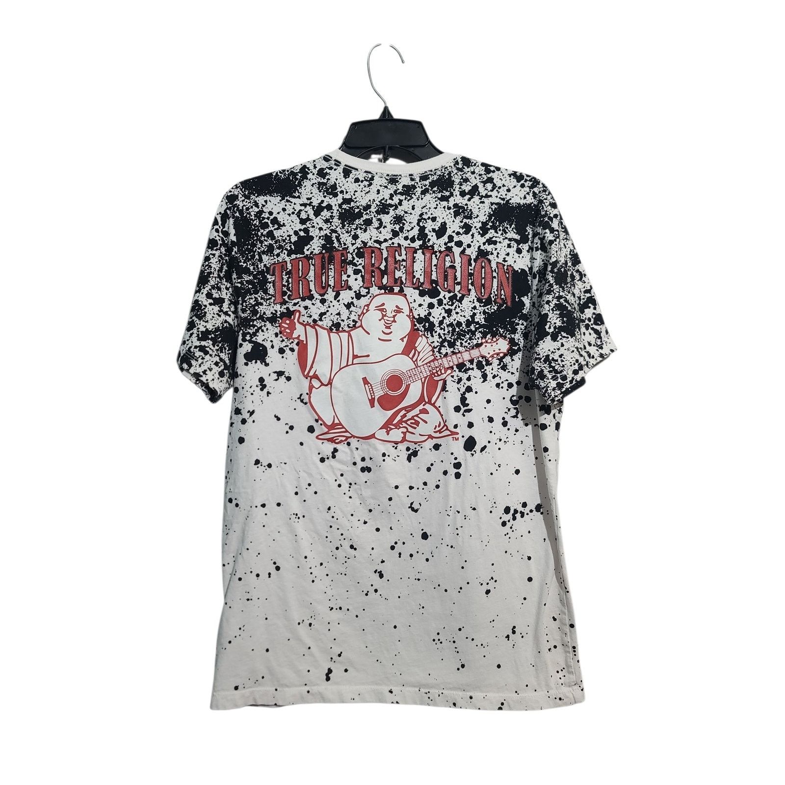 True Religion True Religion White Black Buddha Paint Splatter T-Shirt Size US S / EU 44-46 / 1 - 2 Thumbnail