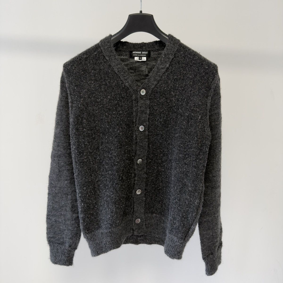 Comme des Garcons A/W 23 Brushed Dark Grey Wool Cardigan Size US M / EU 48-50 / 2 - 2 Thumbnail