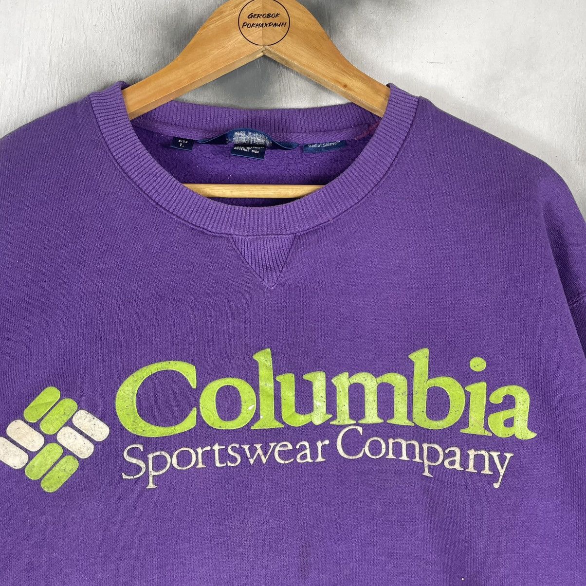 Columbia Vintage Columbia Big Logo Sweatshirt Size US L / EU 52-54 / 3 - 2 Thumbnail