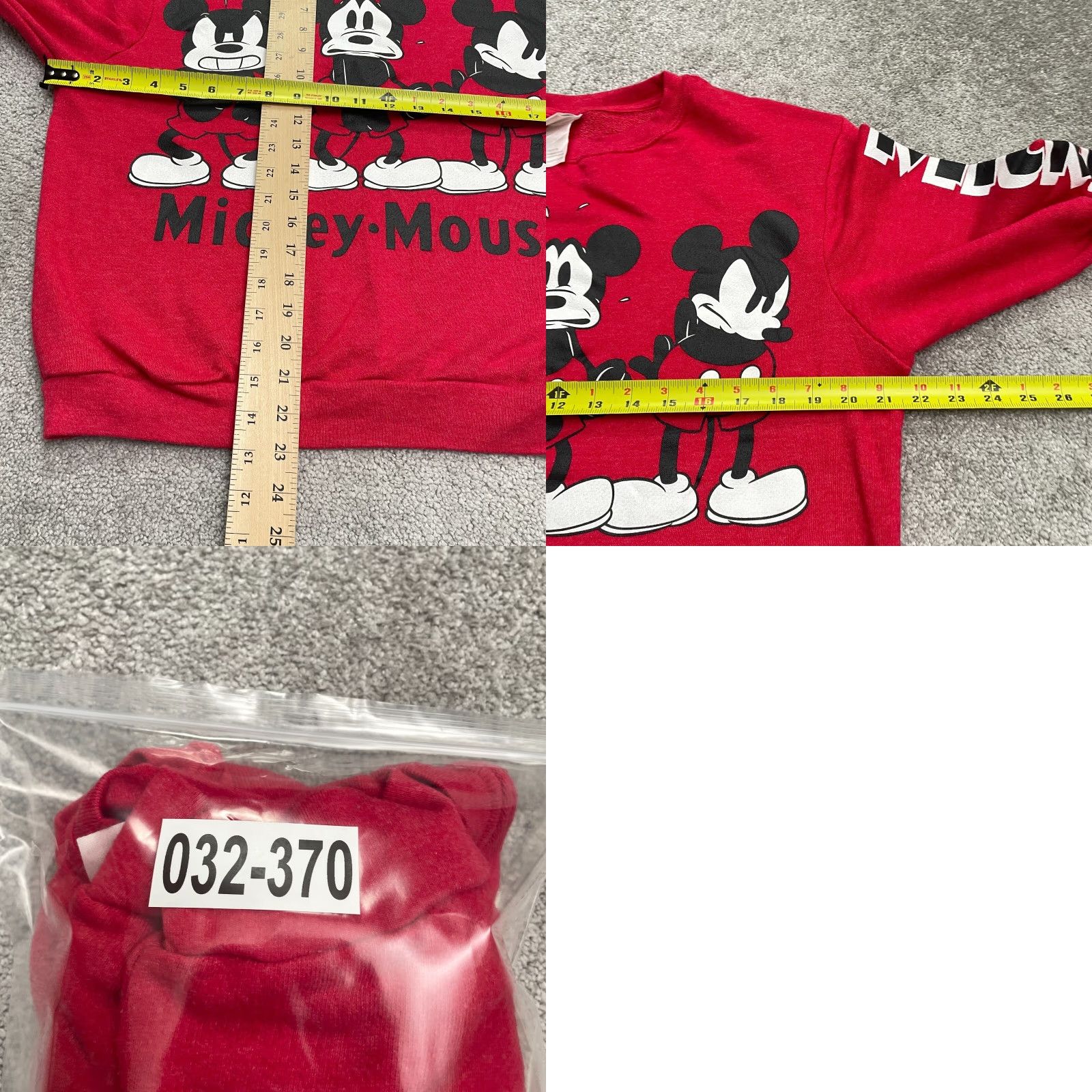 Disney Disney Mickey Mouse Pullover Sweatshirt Juniors L Red Crew Neck Cartoon Disney Man Woman? Size L / US 10 / IT 46 - 8 Thumbnail