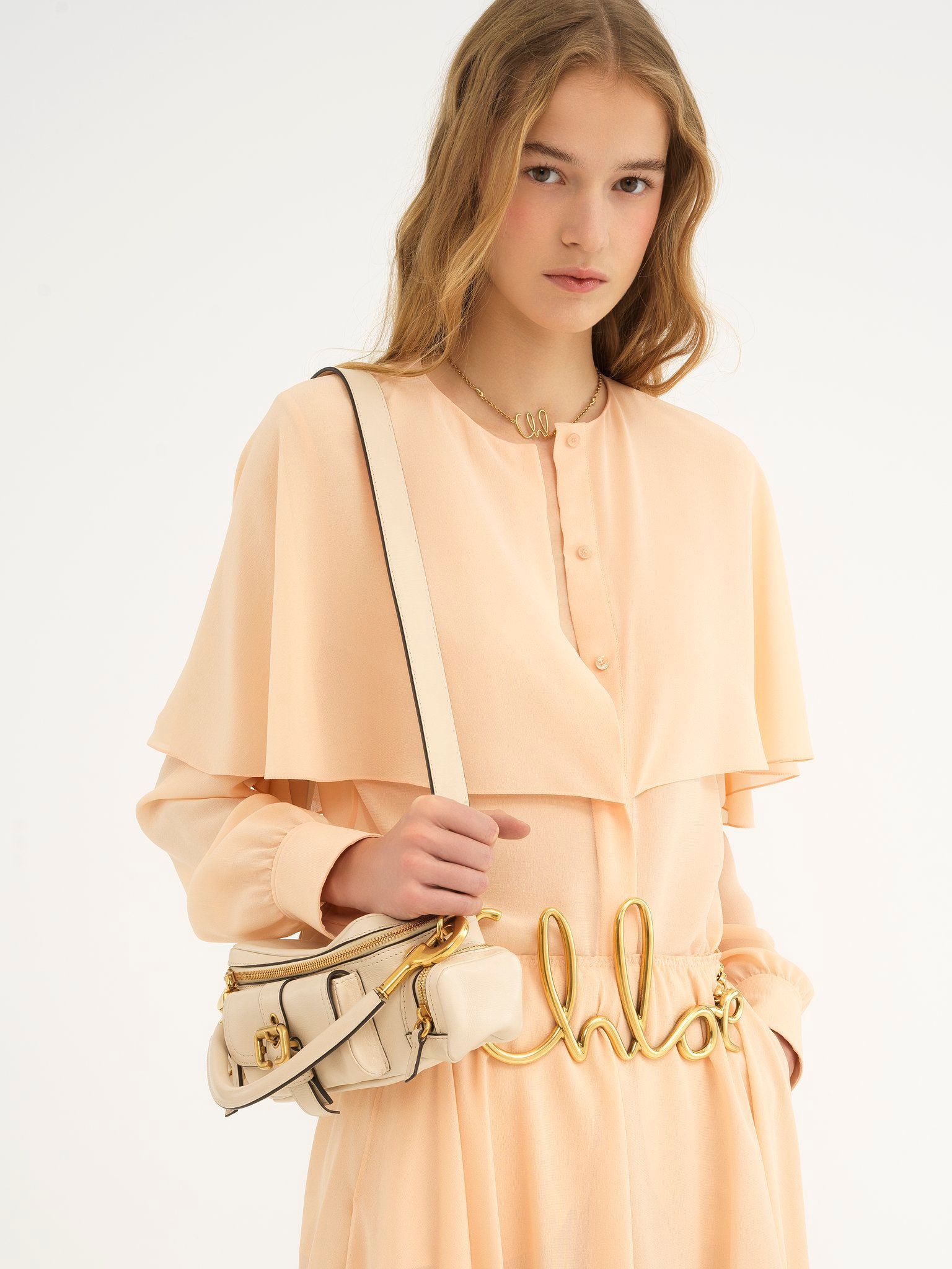 Chloe o1loc1c11025 Size: OS / Small Double Camera Bag Sweet Beige Size ONE SIZE - 4 Thumbnail