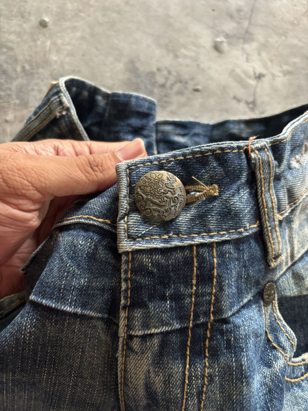 If Six Was Nine LOLITA rusty washed mudmax japanese jeans distressed style Size US 30 / EU 46 - 3 Thumbnail