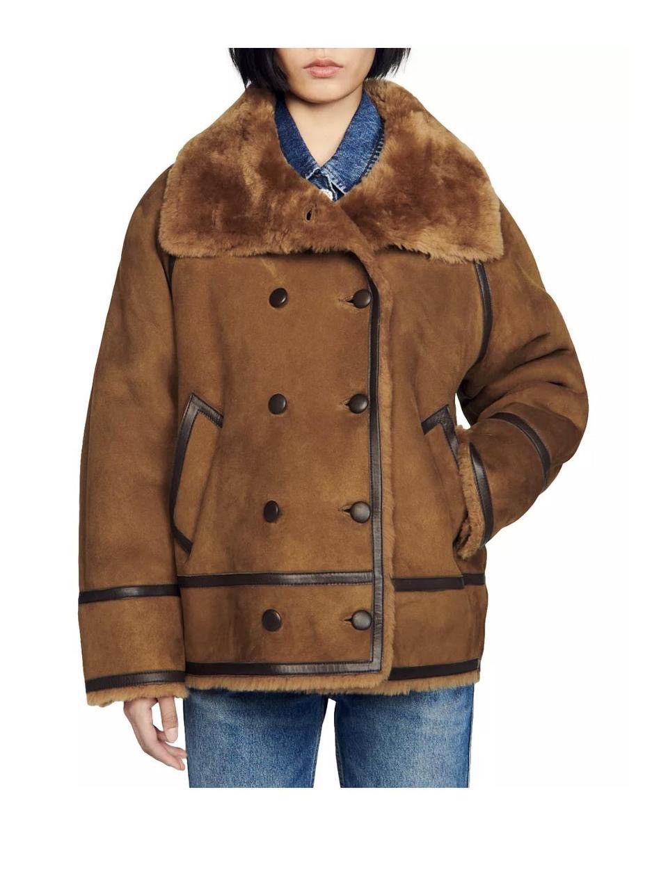 Sandro Sandro Oversized Shearling Coat | Grailed