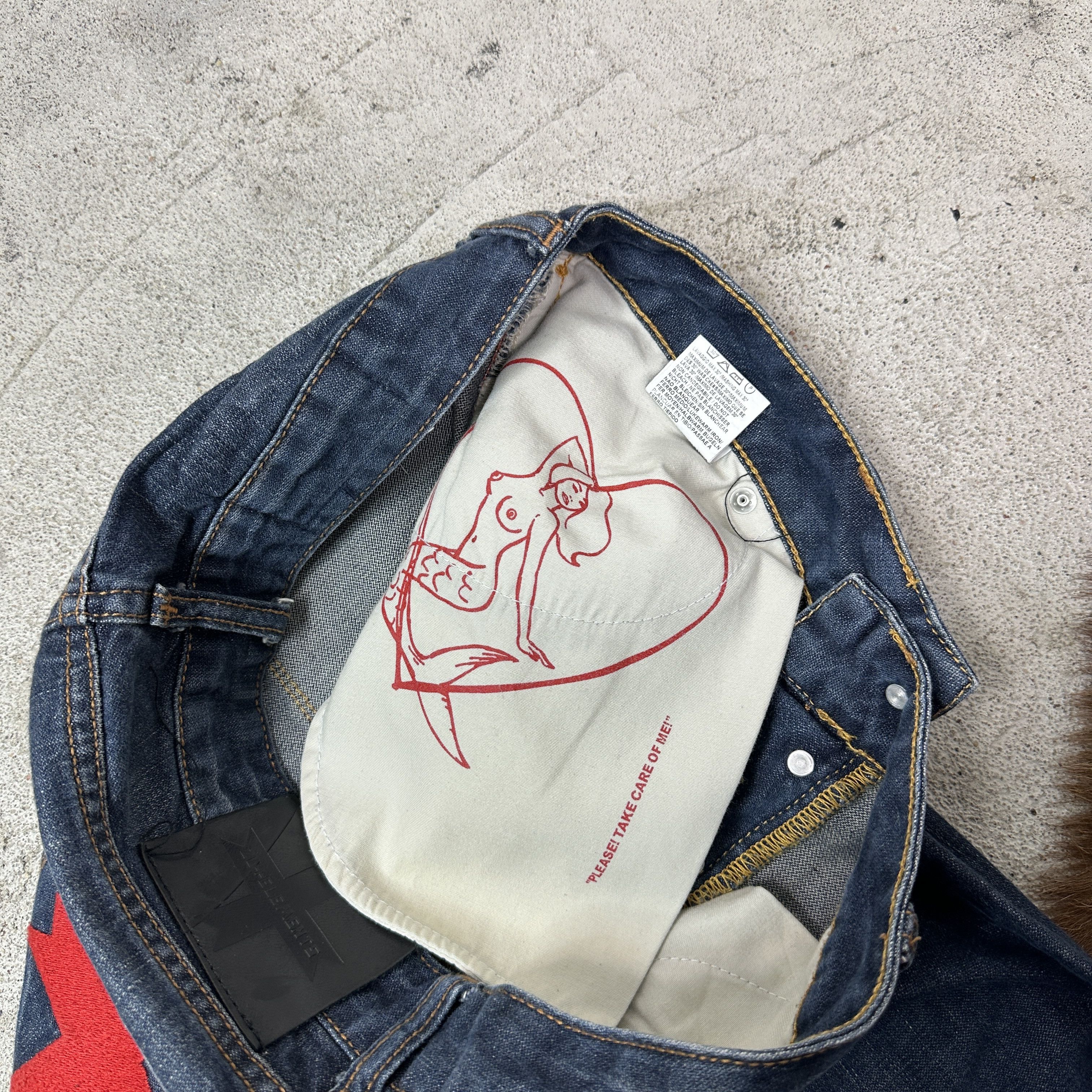 Vintage Vintage Denim Streetwear Cross Patch Zu Element Jeans Y2K Size 29" - 10 Thumbnail