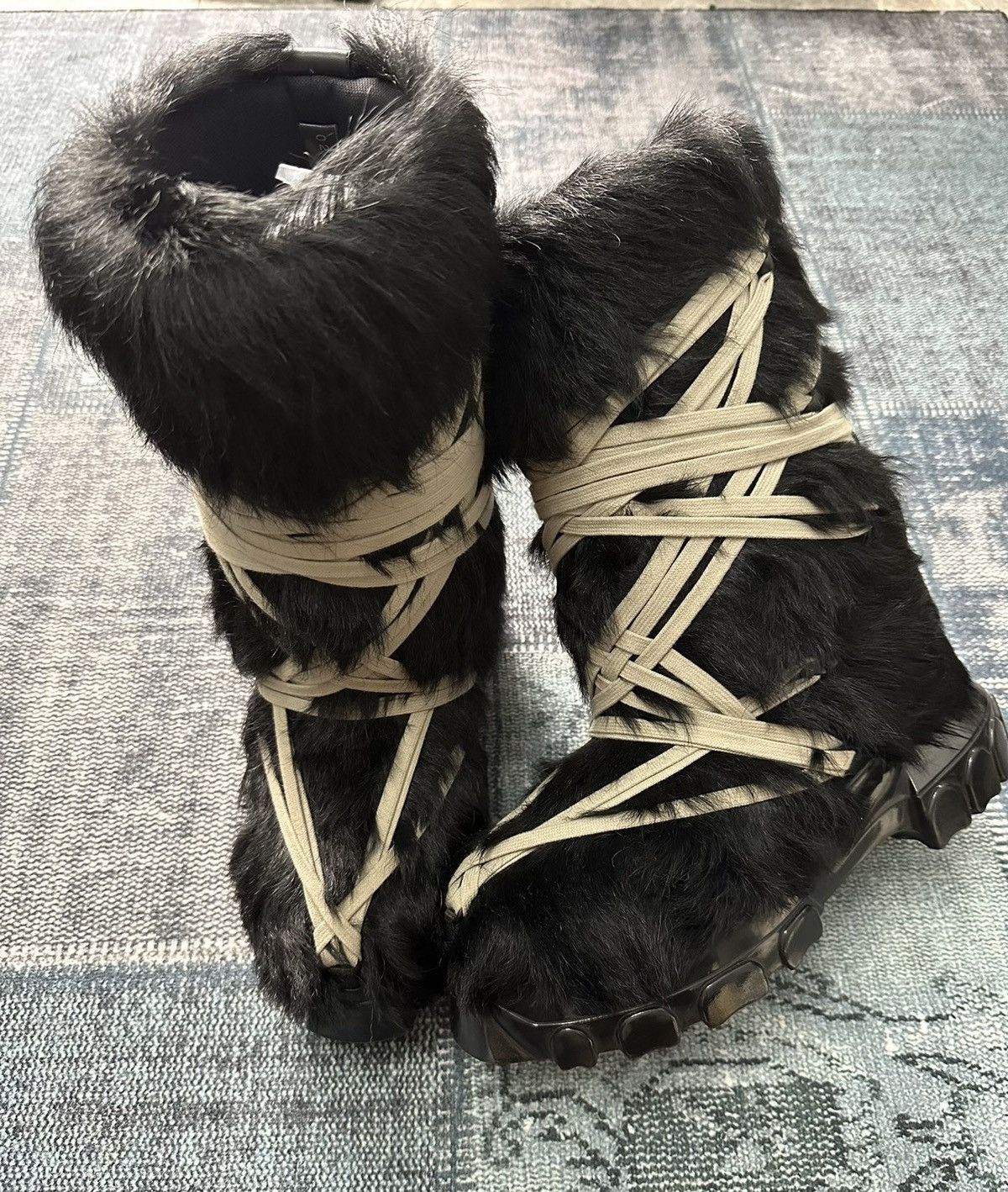 Rick Owens Rick Owens crazy lace pony hair snow boots Size US 8 / EU 41 - 1 Thumbnail