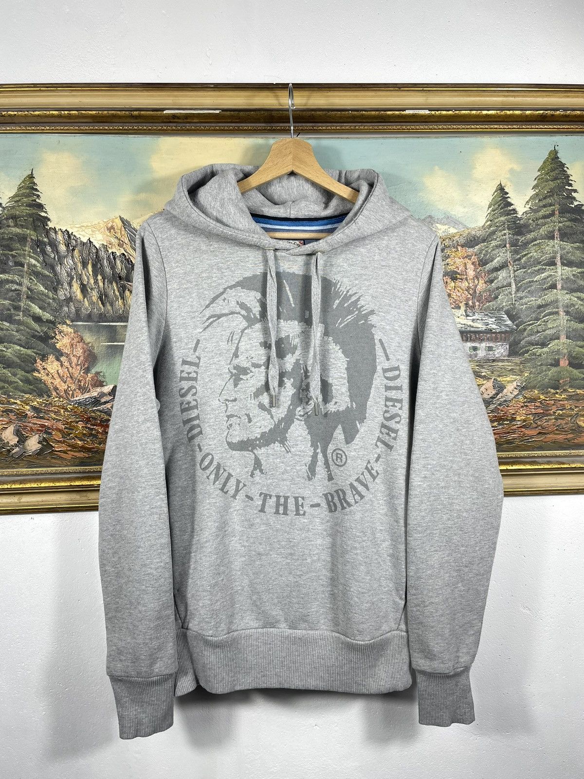 Diesel Diesel Retro Y2k Avant Garde Cyber Face Hoodie Baggy Loose Size US M / EU 48-50 / 2 - 1 Thumbnail