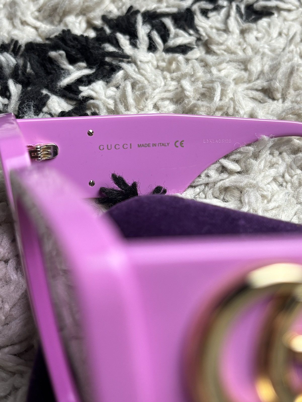 Gucci Gucci Chunky Square Frame Pink GG Sunglasses Size ONE SIZE - 5 Thumbnail