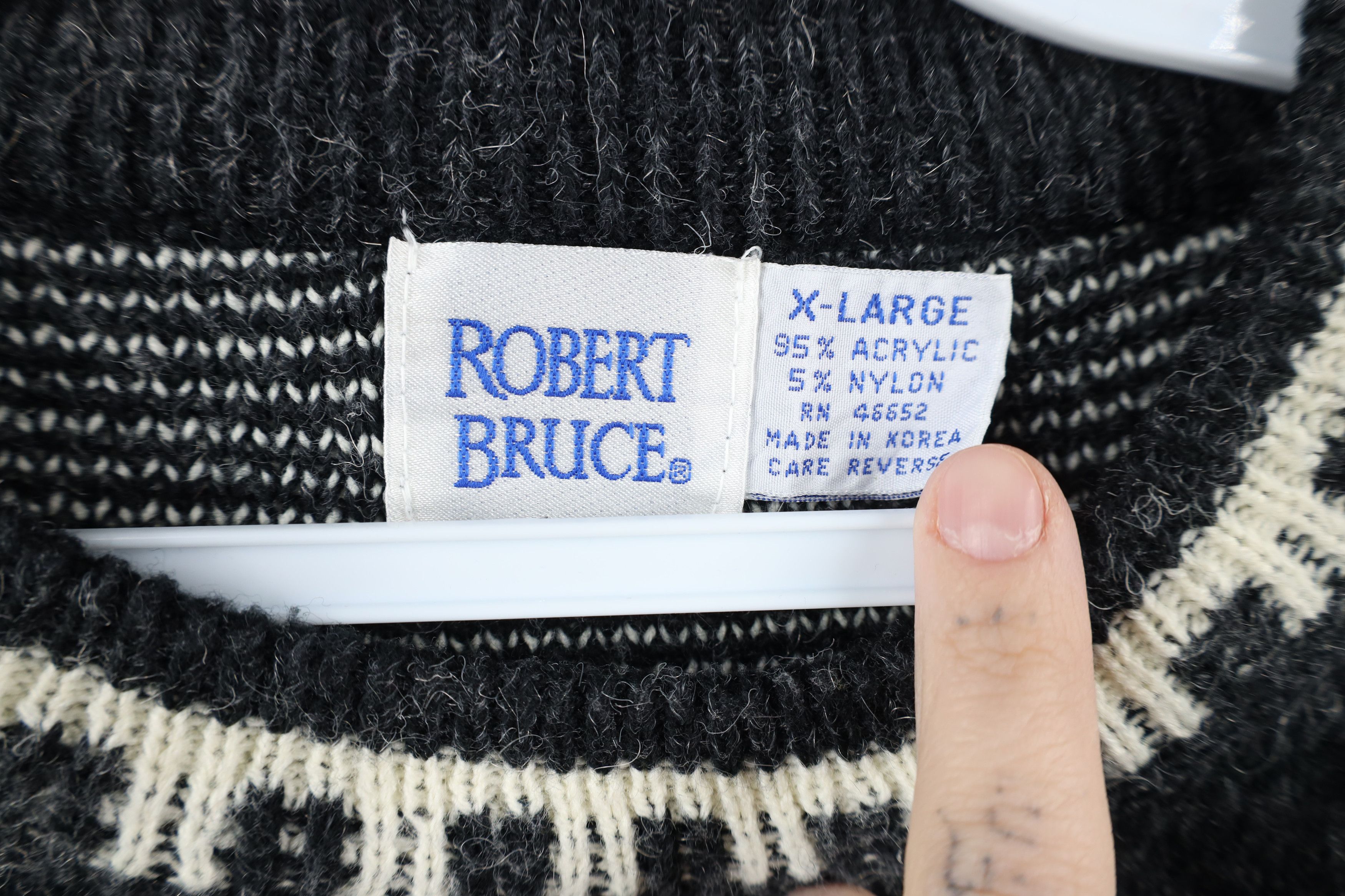 Vintage Vintage 90s Streetwear Argyle Diamond Knit Dad Sweater Size US XL / EU 56 / 4 - 8 Thumbnail