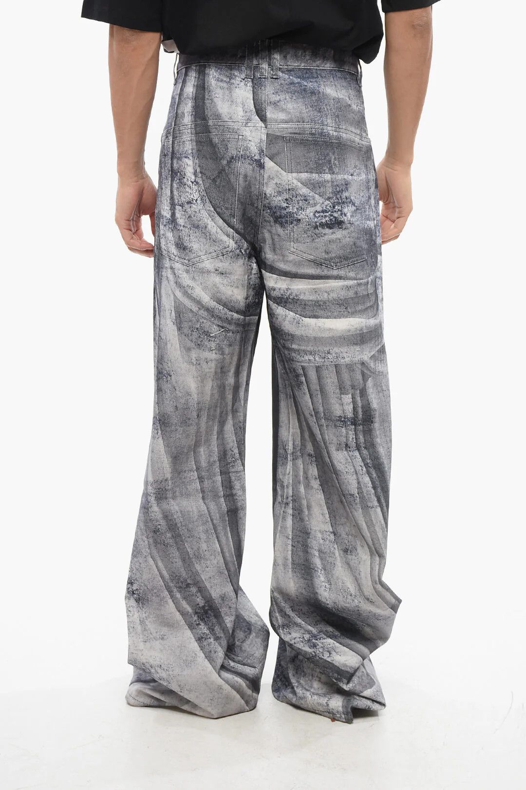 Balmain og1mm0326 Loose-Fit Jeans in Blue/Grey Size US 30 / EU 46 - 4 Thumbnail