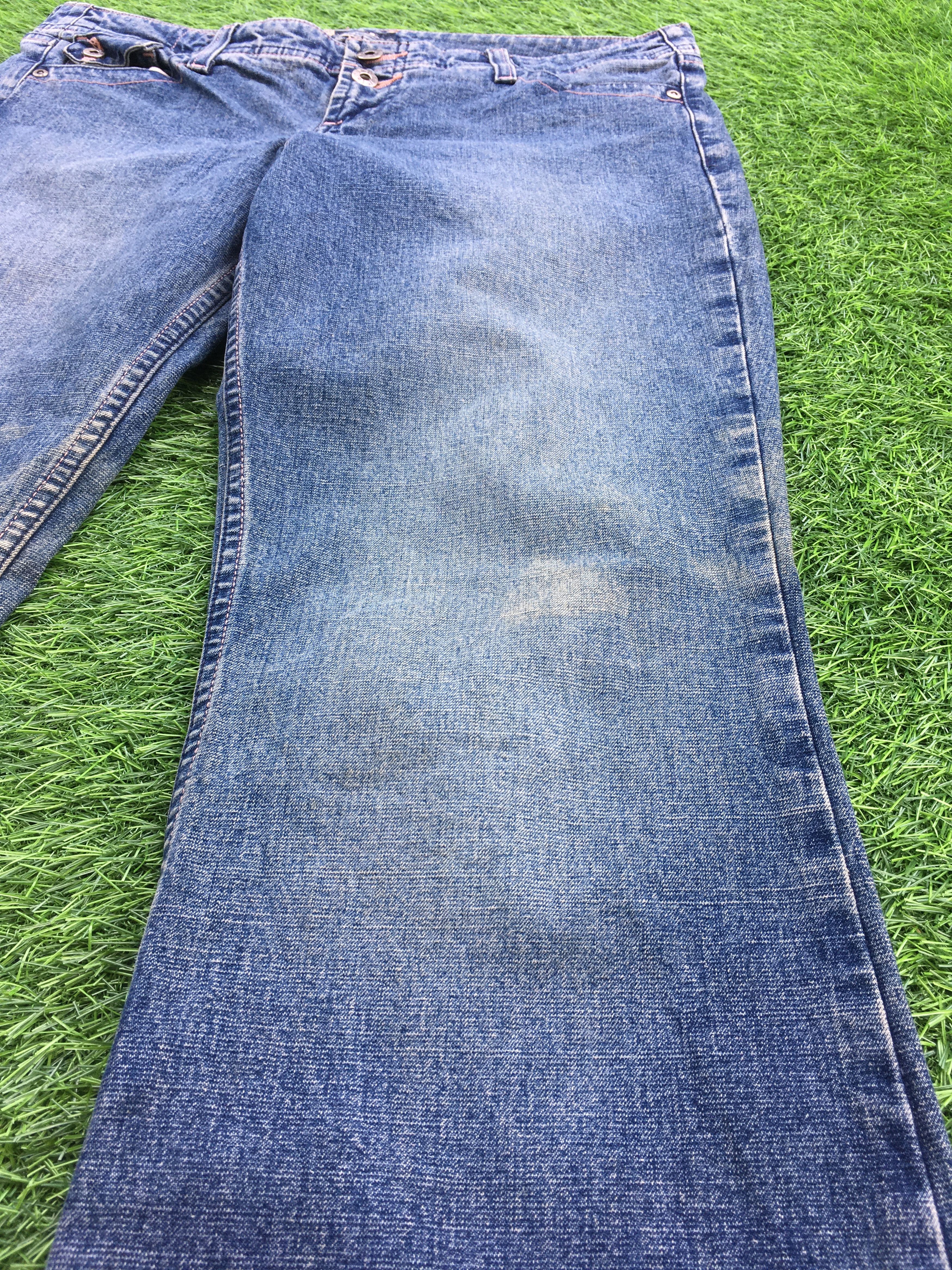 Designer × Jean Y2K Low Rise Distressed Flare Jeans D-965 Size 31" - 8 Thumbnail