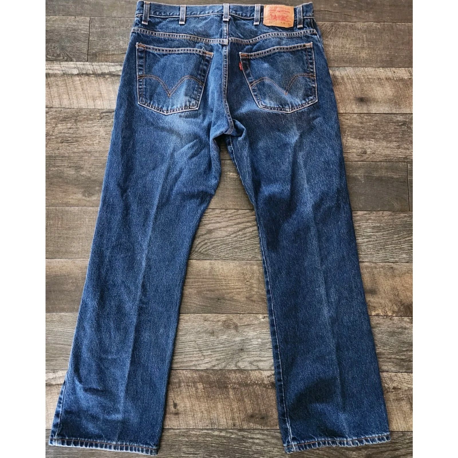 Levi's VINTAGE Levi's 517 Jeans Mens 38x32 Blue Bootcut Y2K Dark Wash Cowboy Jeans Mens 38x32 Blue Bootcut Western USA 517 Size US 38 / EU 54 - 6 Thumbnail