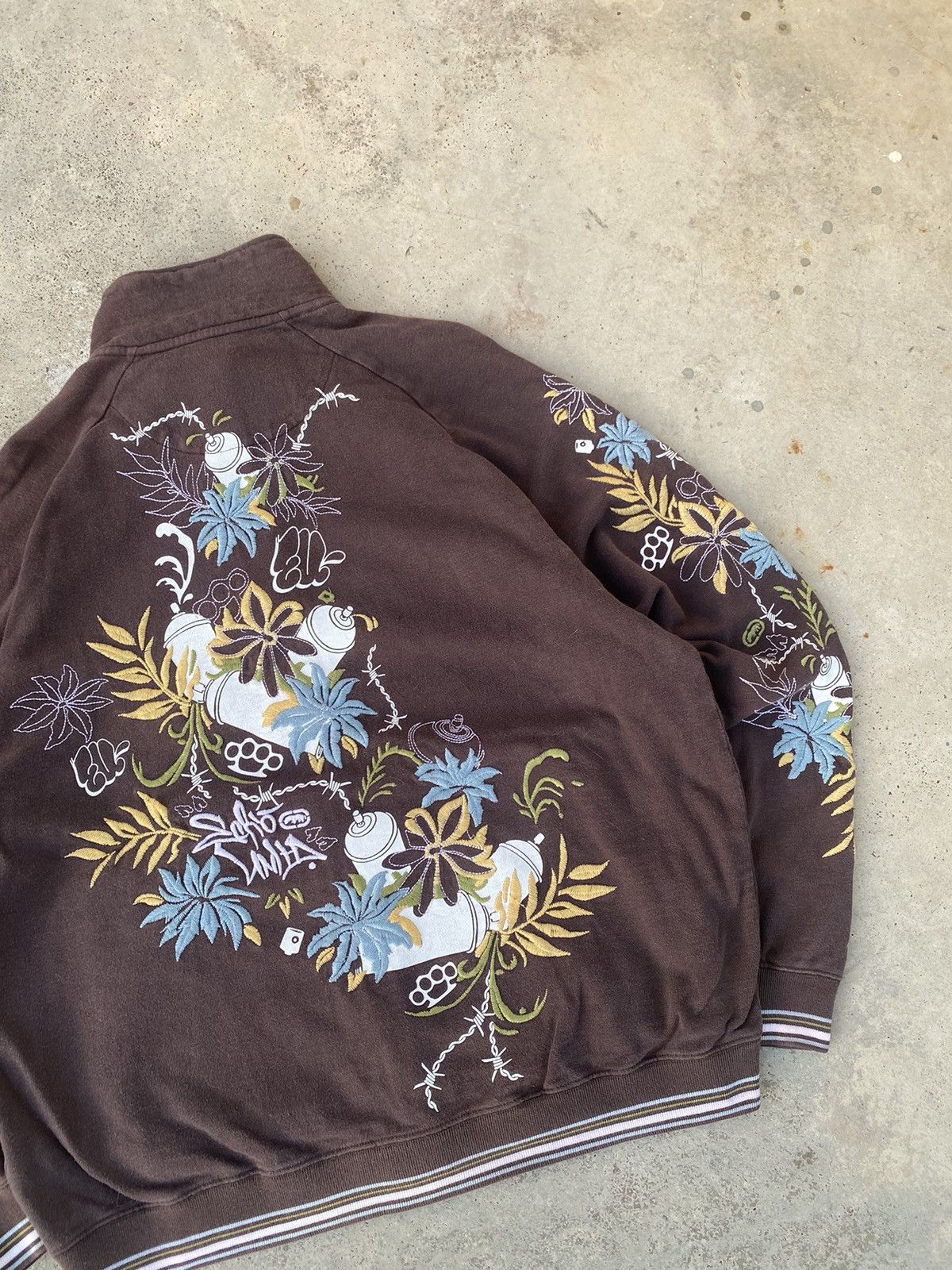 Ecko Unltd. × JNCO × Vintage Vintage Y2K Ecko Unltd. Embroidered Zip Up Sweater Size US XL / EU 56 / 4 - 3 Thumbnail