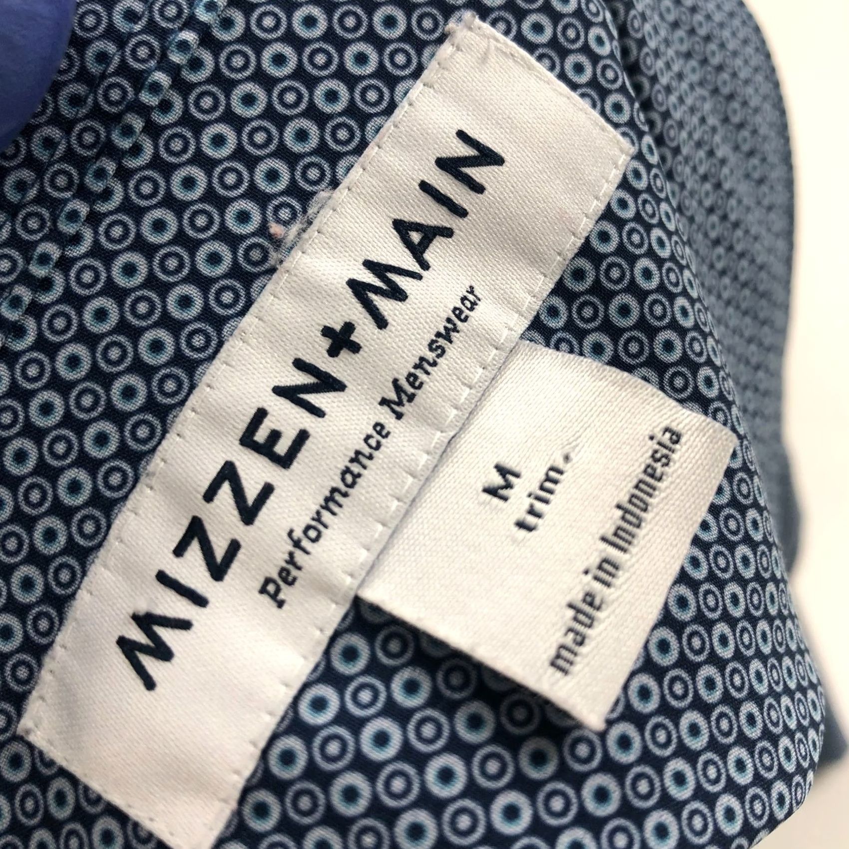 Mizzen+Main Mizzen+Main Performance Trim Button SS Shirt All Over Print Blue MINT Size US M / EU 48-50 / 2 - 7 Thumbnail