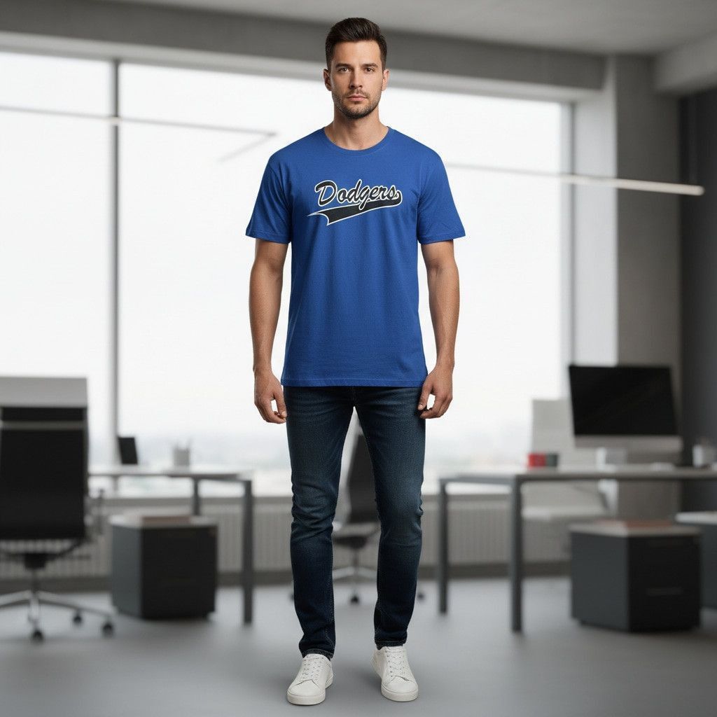 Gildan Men's Gildan Blue Dodgers T-Shirt Size XL Size US XL / EU 56 / 4 - 1 Thumbnail