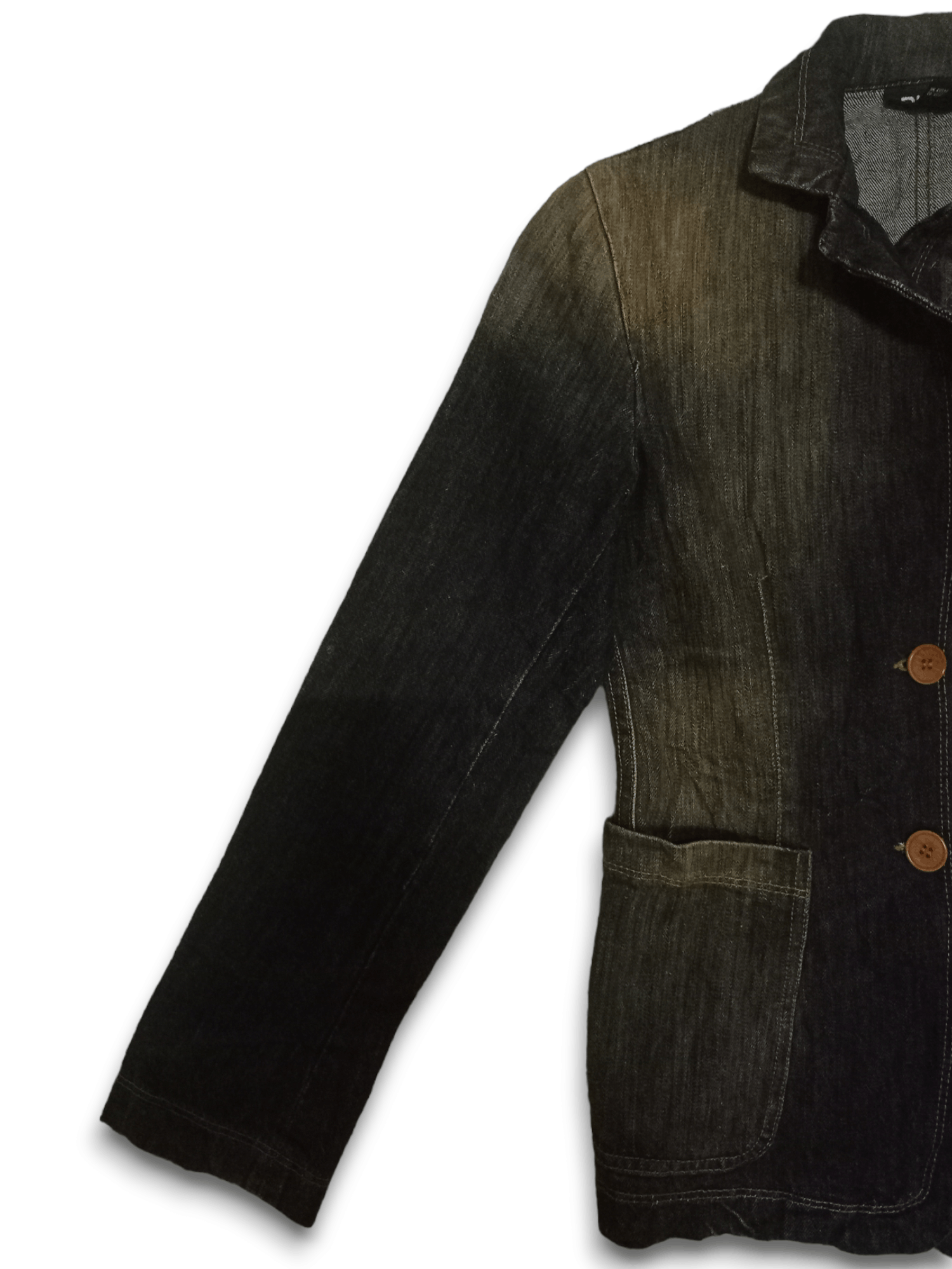 DKNY × Donna Karan Vintage DKNY Rusty Wash Denim Jacket Made in Italy Size M / US 6-8 / IT 42-44 - 5 Thumbnail