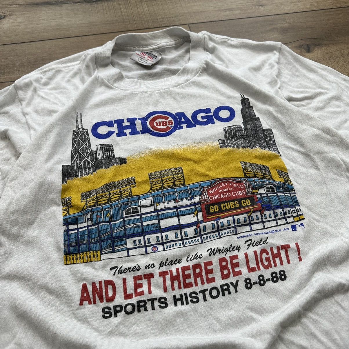 MLB Vintage 1988 Chicago Cubs Wrigley Field MLB Historical Tee Size US L / EU 52-54 / 3 - 5 Thumbnail